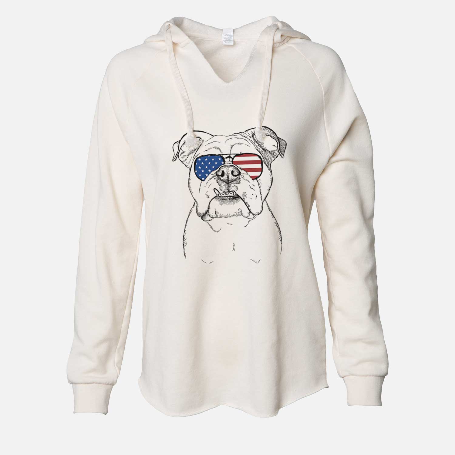 USA Dazy the English Bulldog - Cali Wave Hooded Sweatshirt