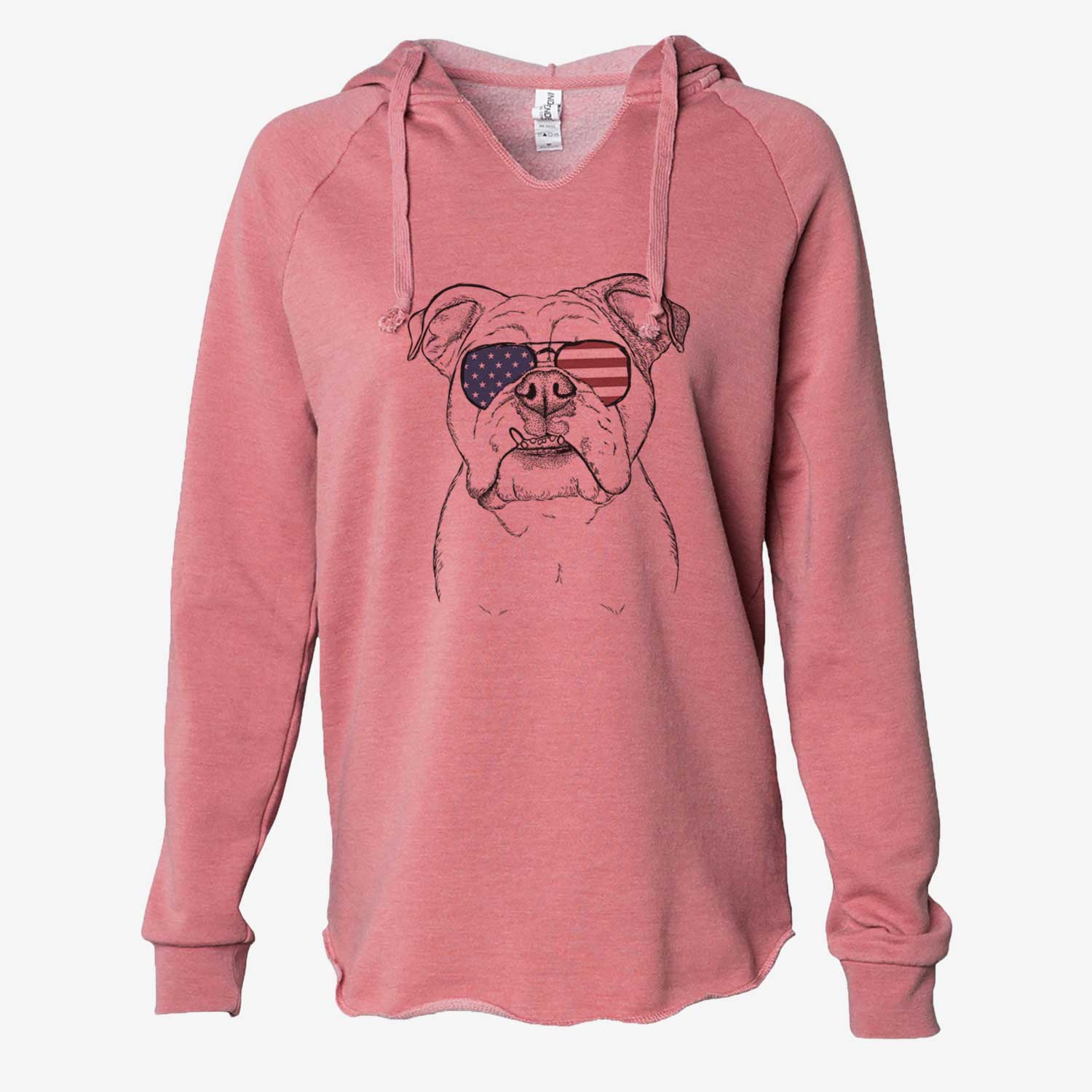 USA Dazy the English Bulldog - Cali Wave Hooded Sweatshirt