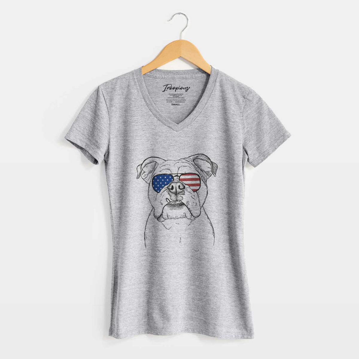 USA Dazy the English Bulldog - Women's Perfect V-neck Shirt