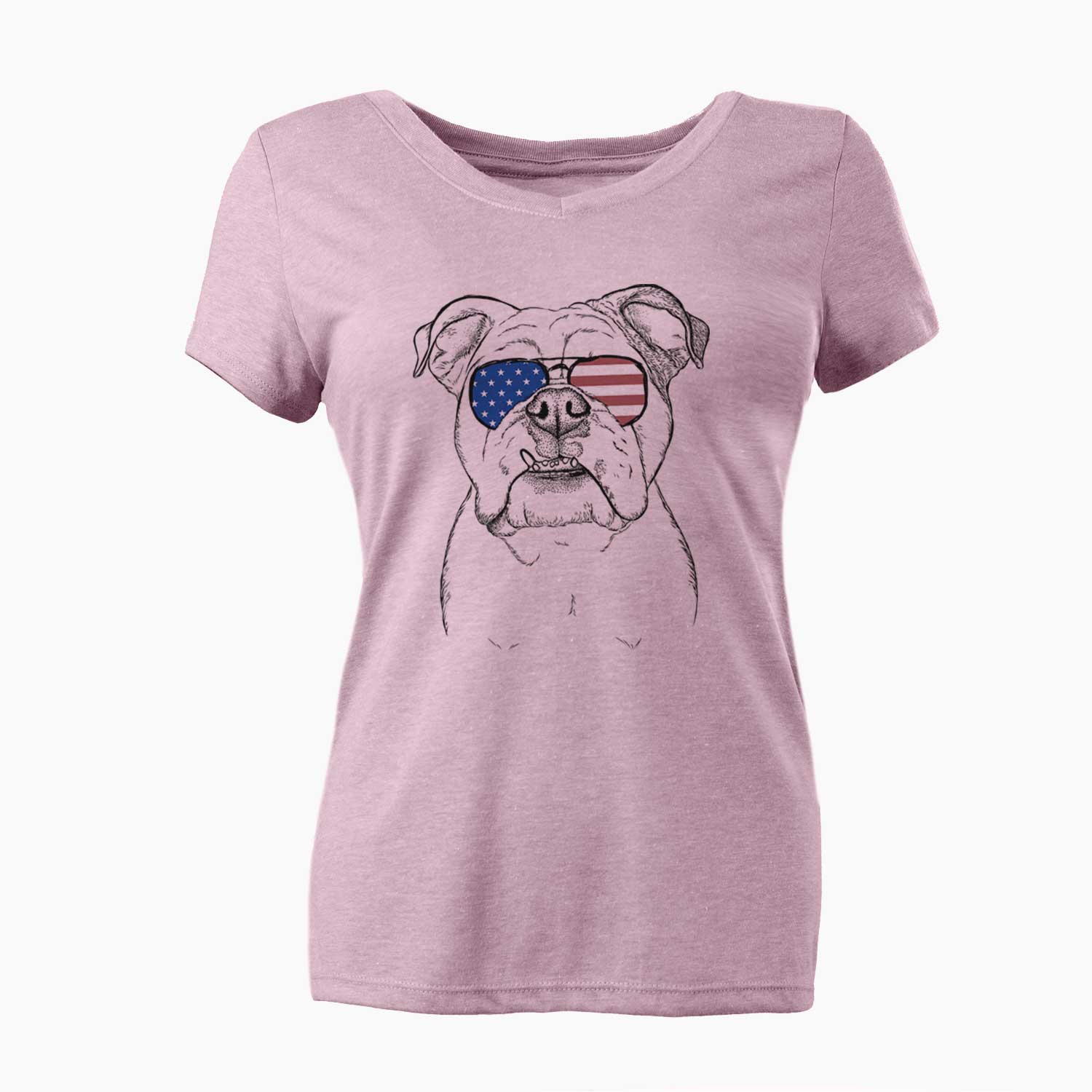 USA Dazy the English Bulldog - Women's Perfect V-neck Shirt