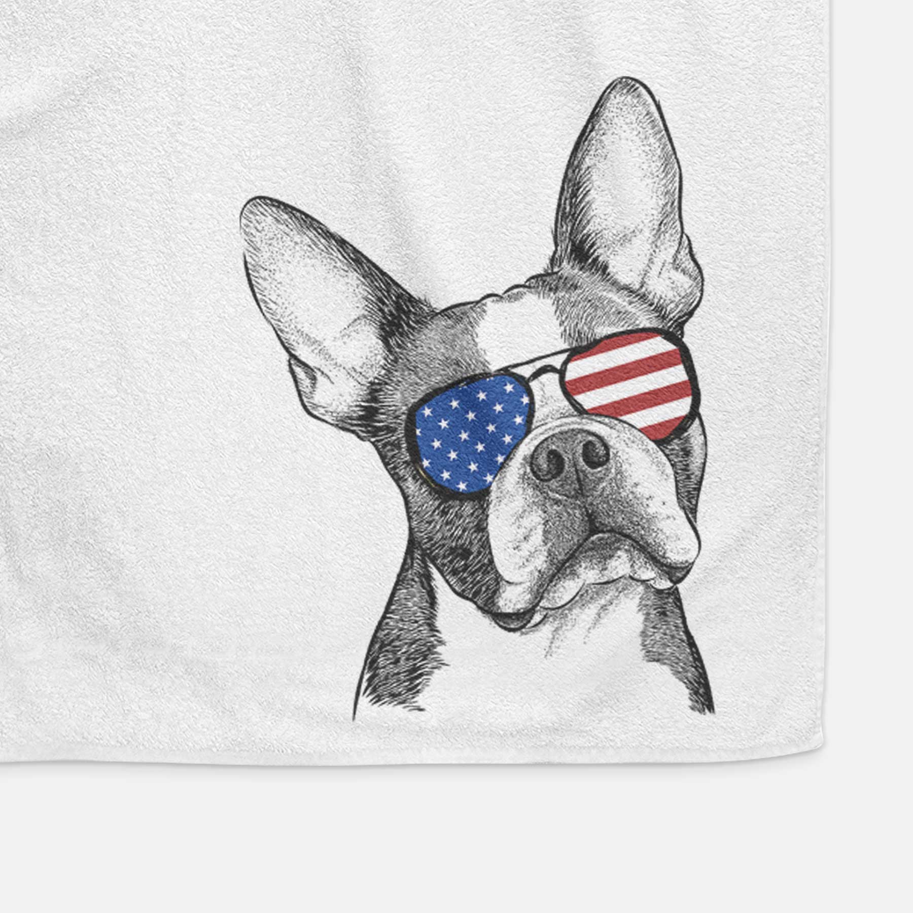 Dee Dee the Boston Terrier Decorative Hand Towel