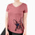 USA Dee Dee the Boston Terrier - Women's Perfect V-neck Shirt