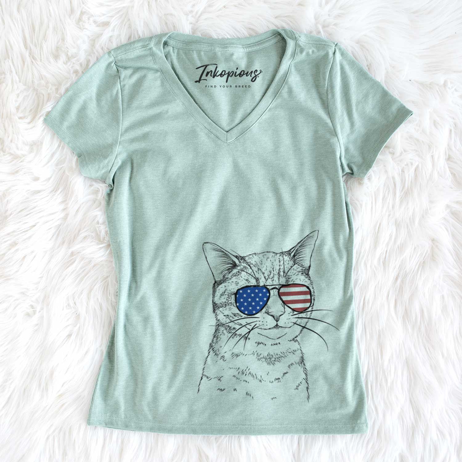 USA Dexter the Domestic Shorthair - Women's Perfect V-neck Shirt