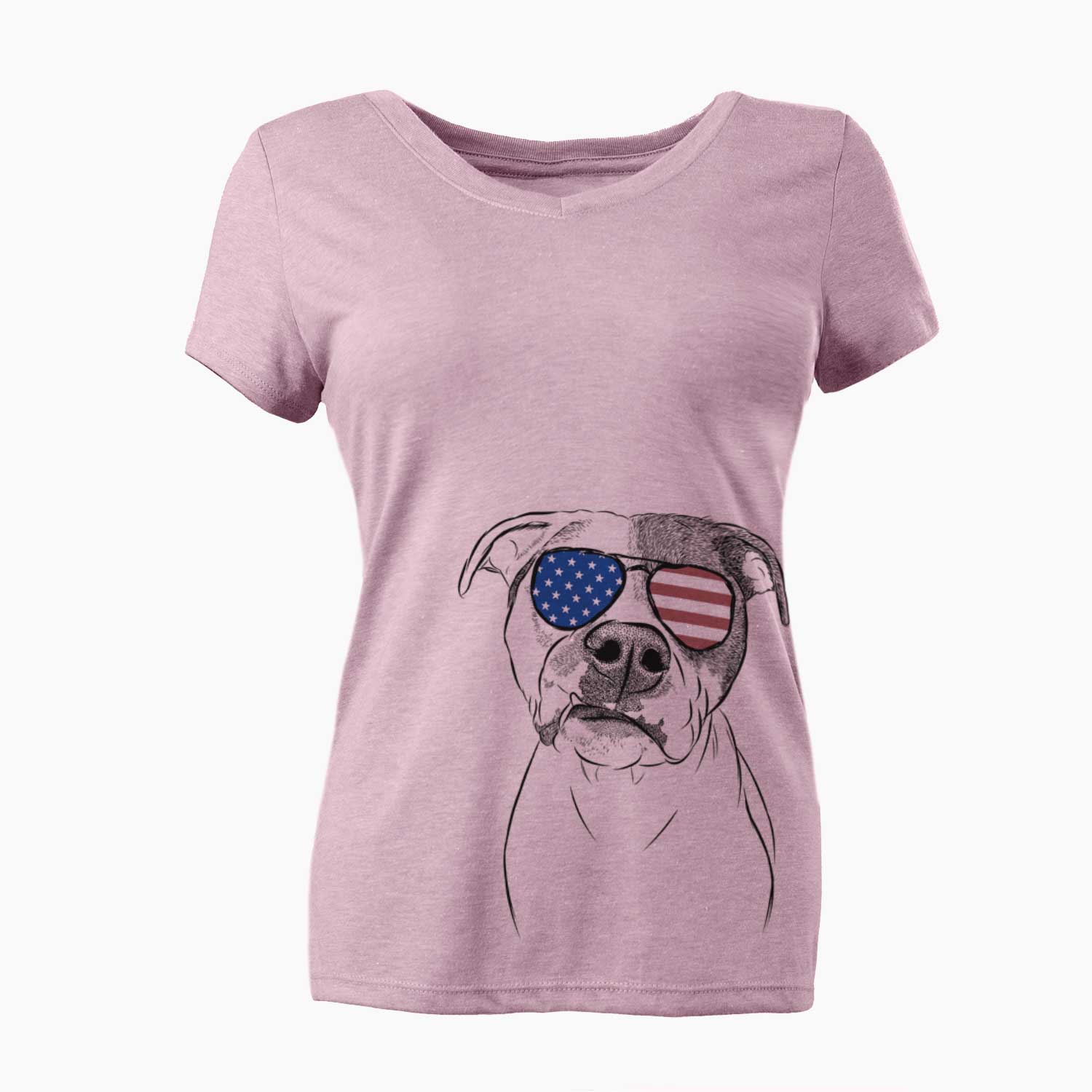 USA Dexter the Pitbull - Women's Perfect V-neck Shirt