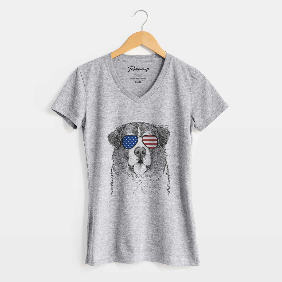 USA Dilly the Saint Bernard - Women&#39;s Perfect V-neck Shirt