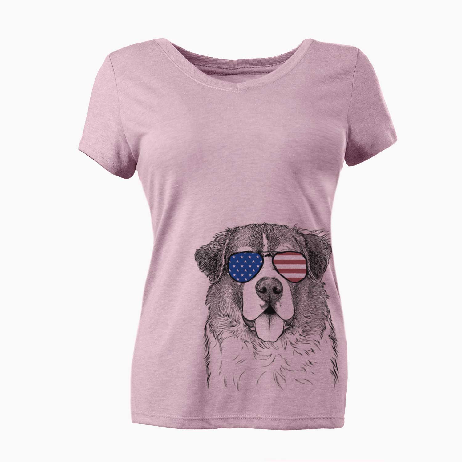 USA Dilly the Saint Bernard - Women's Perfect V-neck Shirt