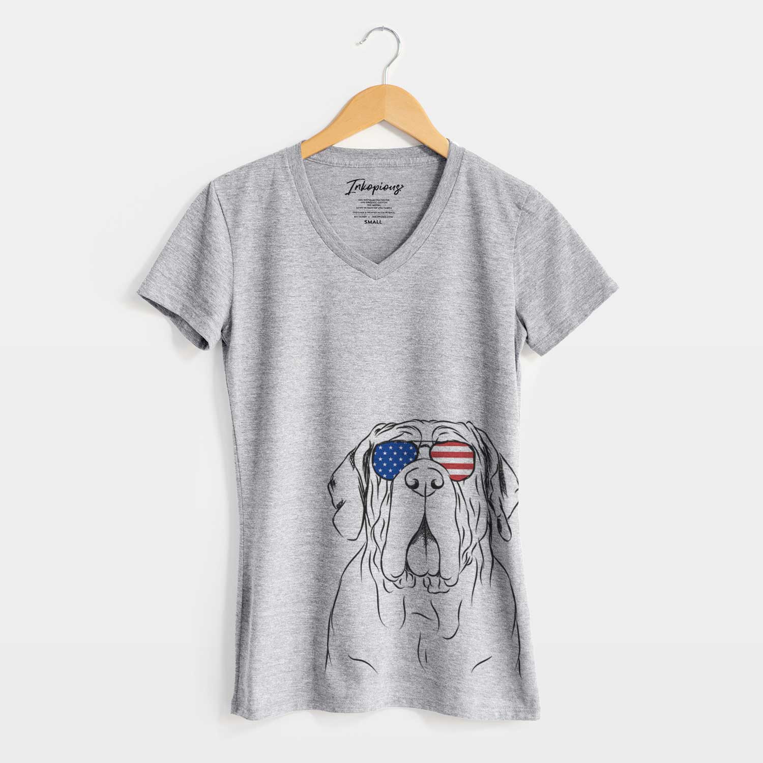 USA Dinah the Neapolitan Mastiff - Women's Perfect V-neck Shirt