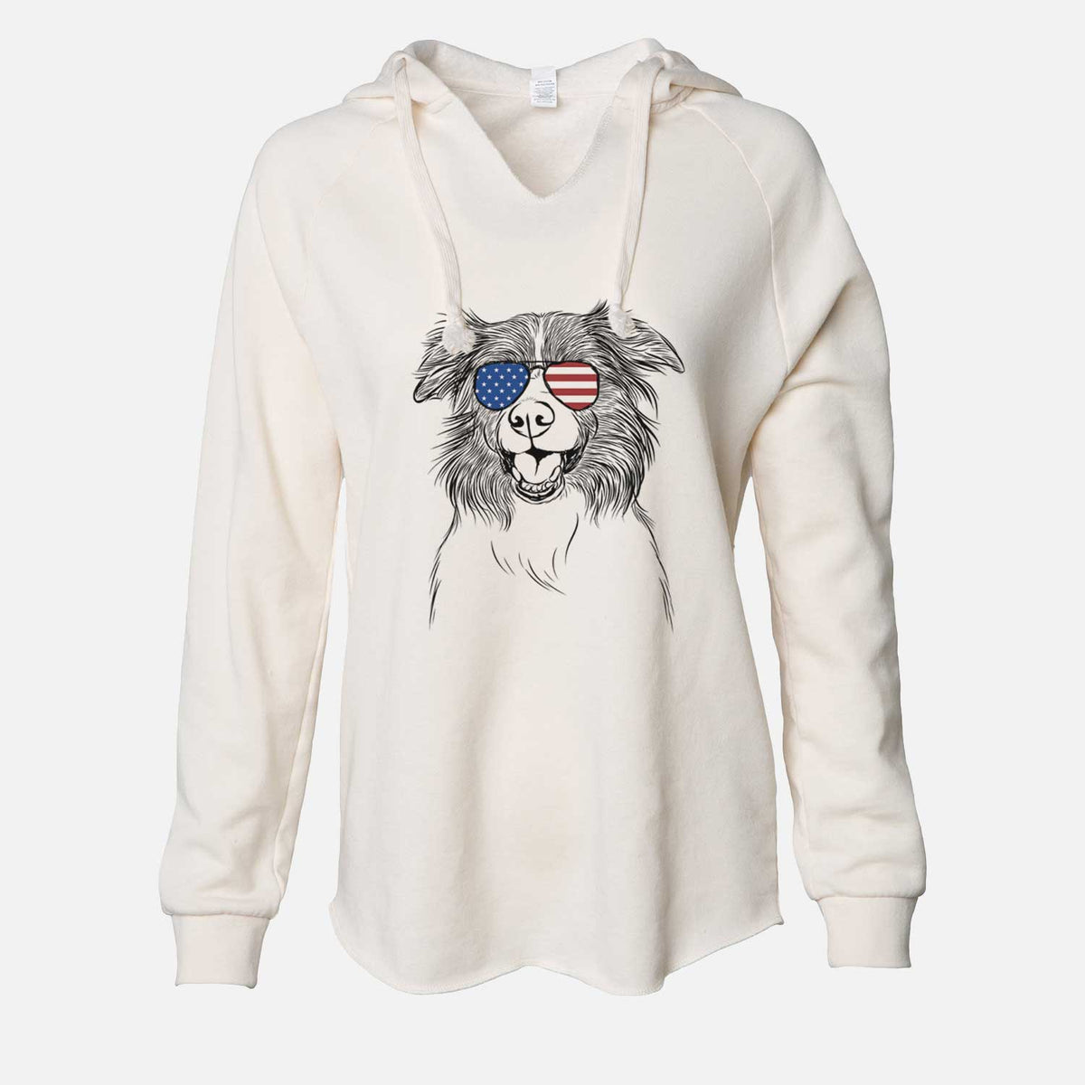 USA Dizzy the Border Collie - Cali Wave Hooded Sweatshirt