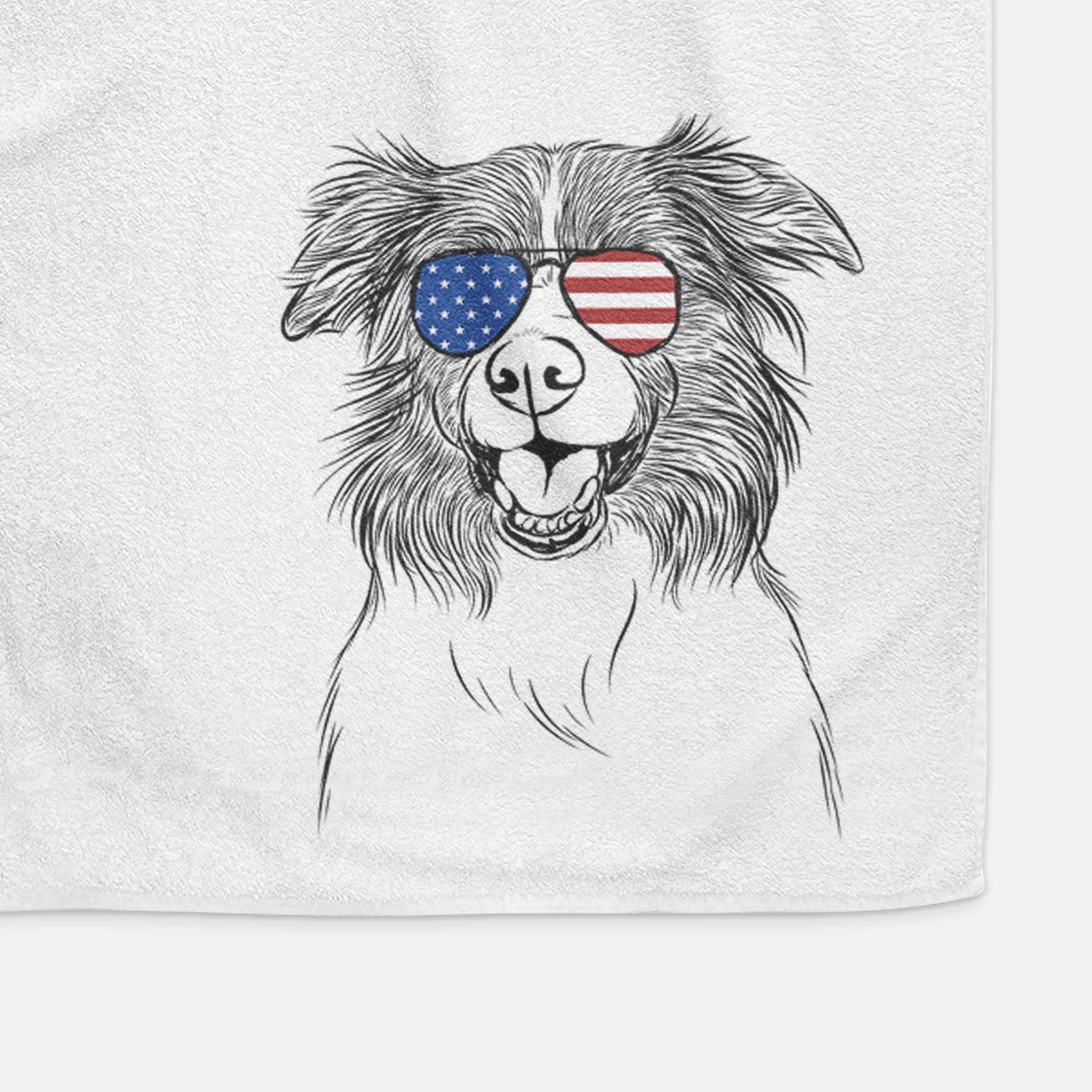 Dizzy the Border Collie Decorative Hand Towel