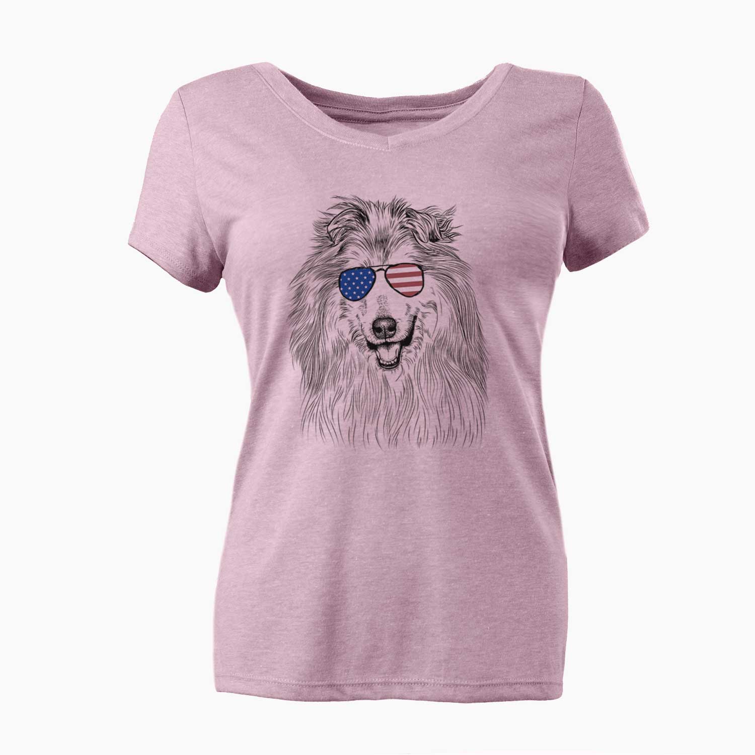 USA Donnan the Rough Collie - Women's Perfect V-neck Shirt