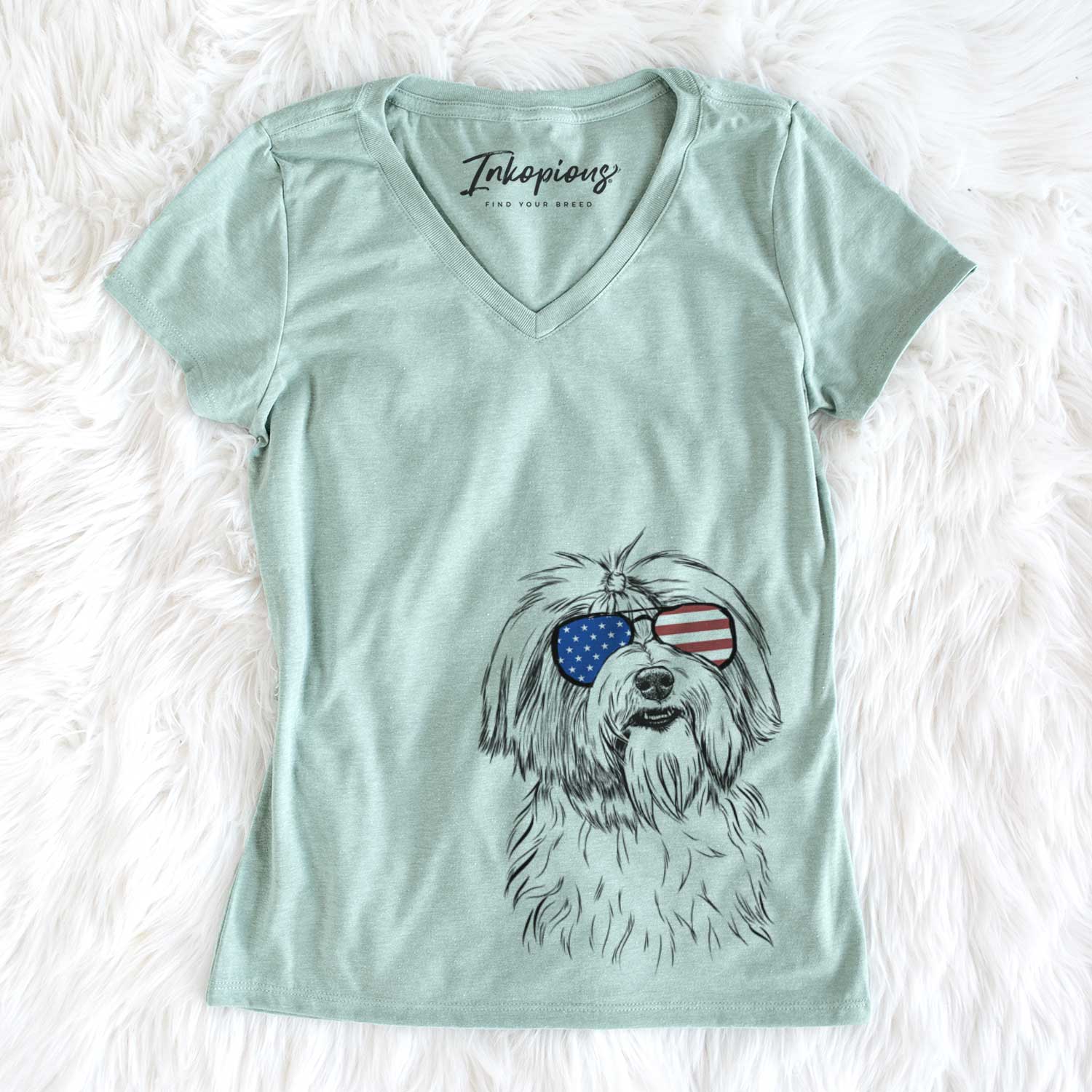 USA Dooley the Havanese - Women's Perfect V-neck Shirt