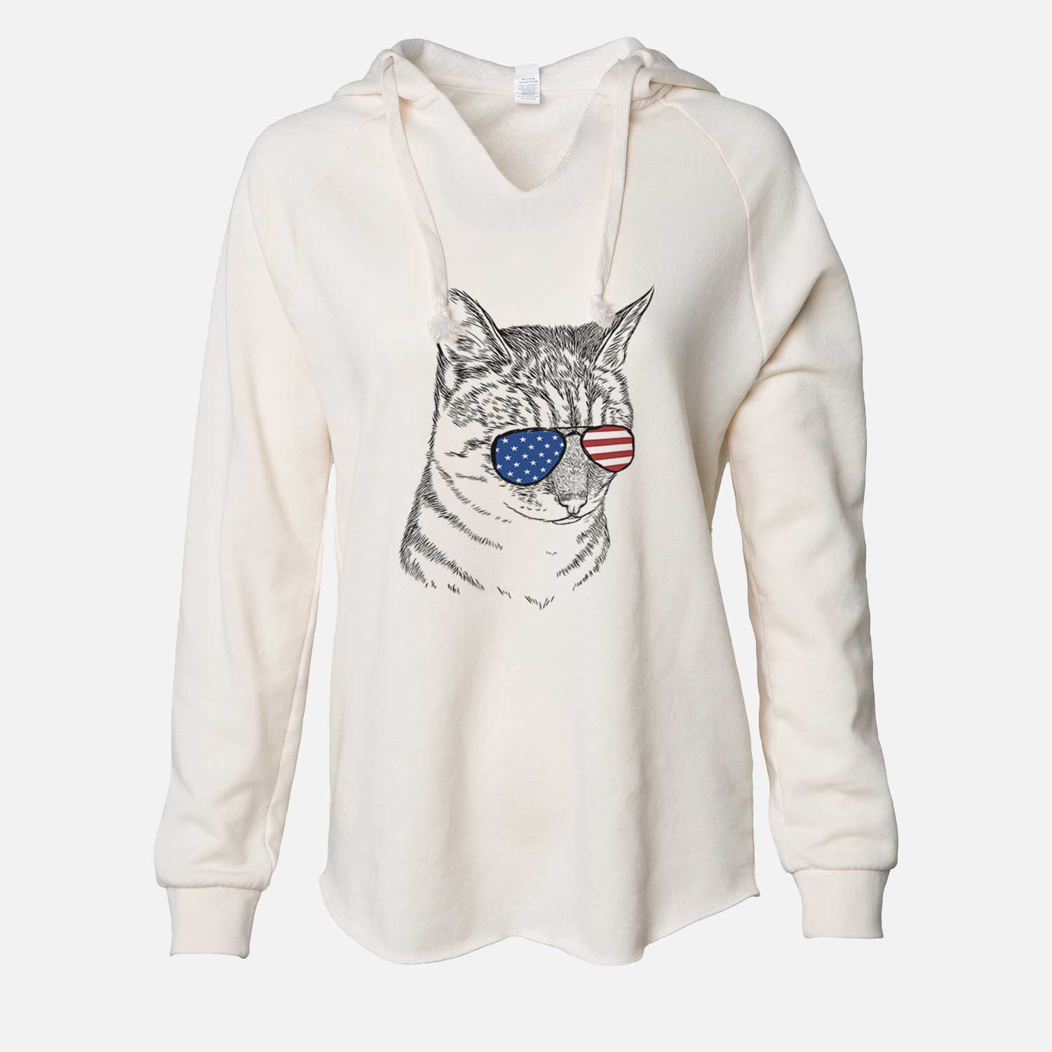 USA Dora the Tabby Cat - Cali Wave Hooded Sweatshirt