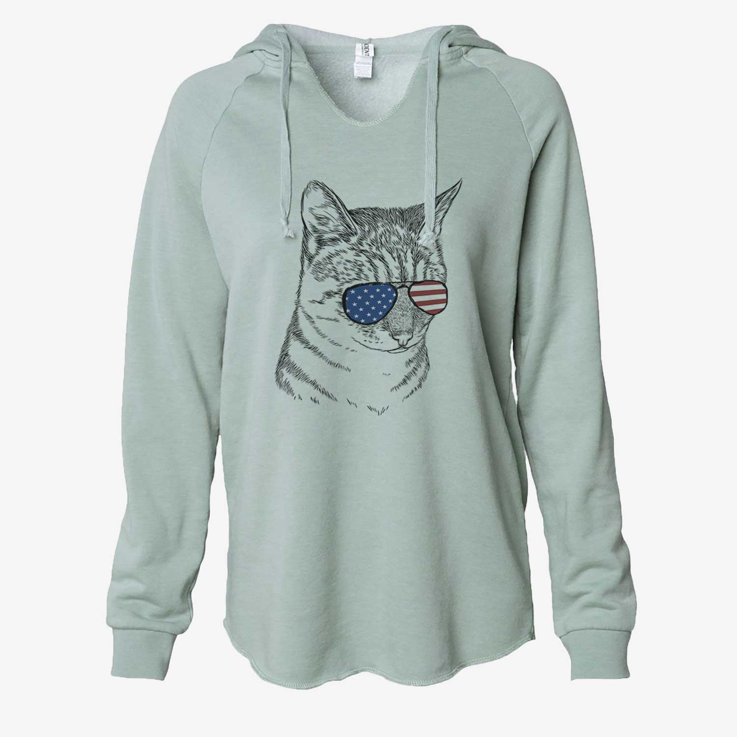USA Dora the Tabby Cat - Cali Wave Hooded Sweatshirt
