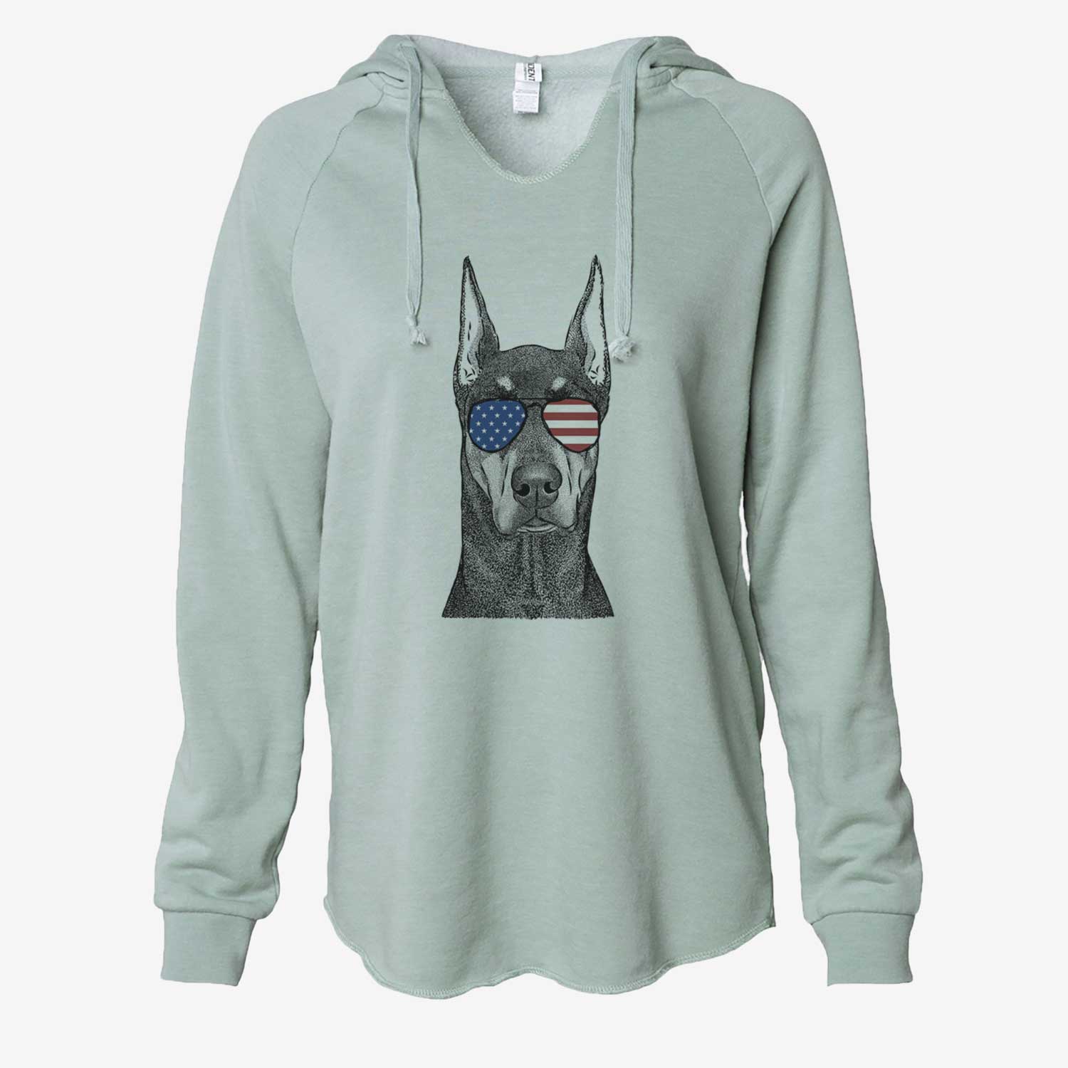 USA Drake the Doberman Pinscher - Cali Wave Hooded Sweatshirt