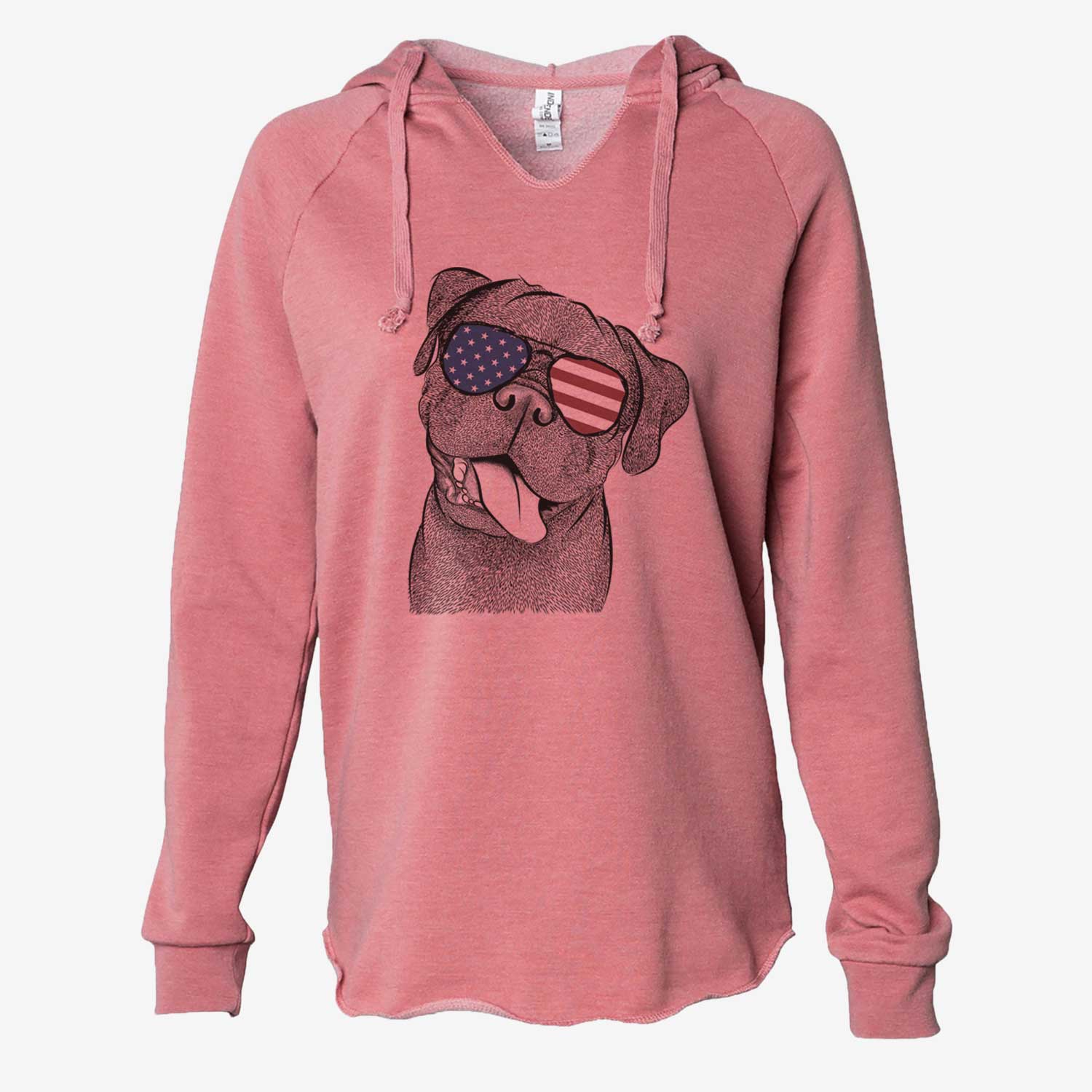 USA Dudley Danger the Pug - Cali Wave Hooded Sweatshirt