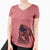 USA Dudley Danger the Pug - Women's Perfect V-neck Shirt