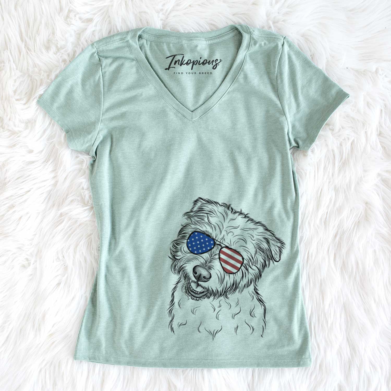 USA Duffy the Glen of Imaal Terrier - Women's Perfect V-neck Shirt