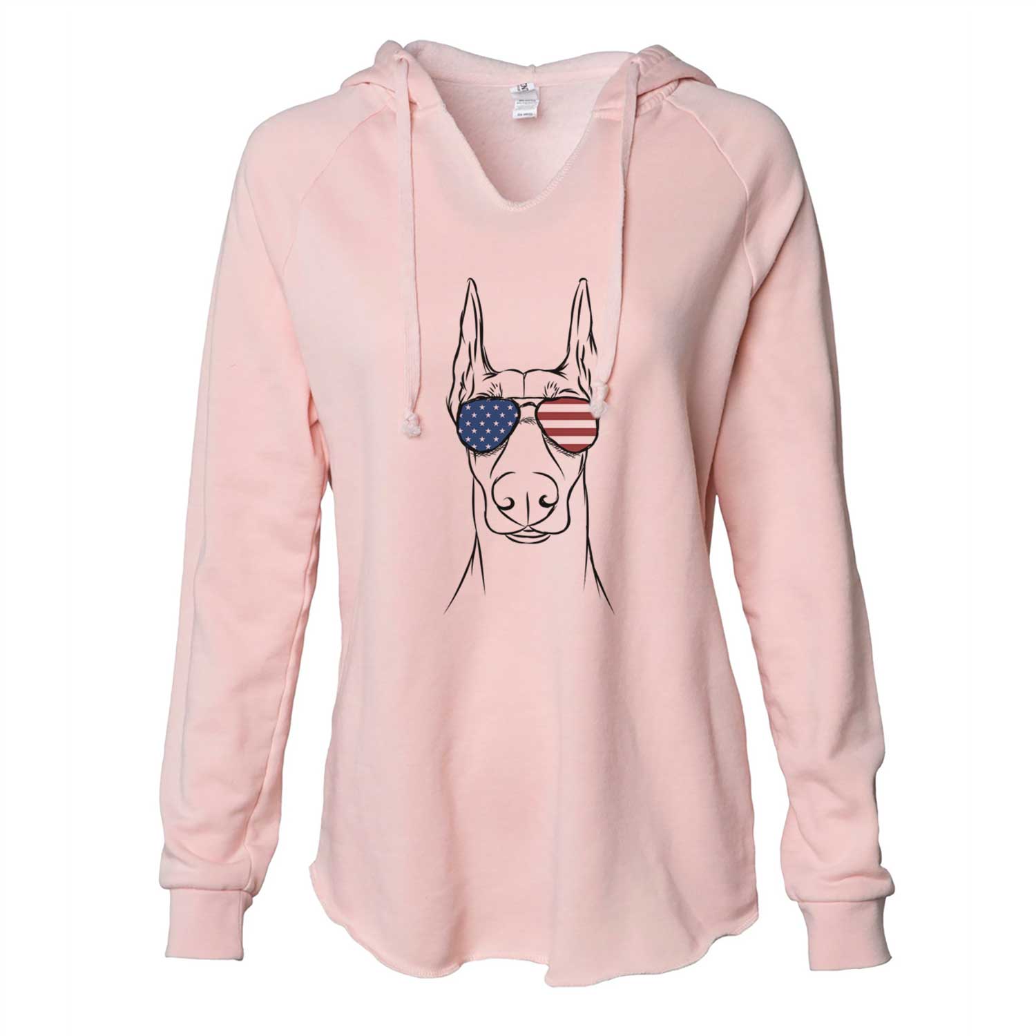 USA Duke the Doberman Pinscher - Cali Wave Hooded Sweatshirt