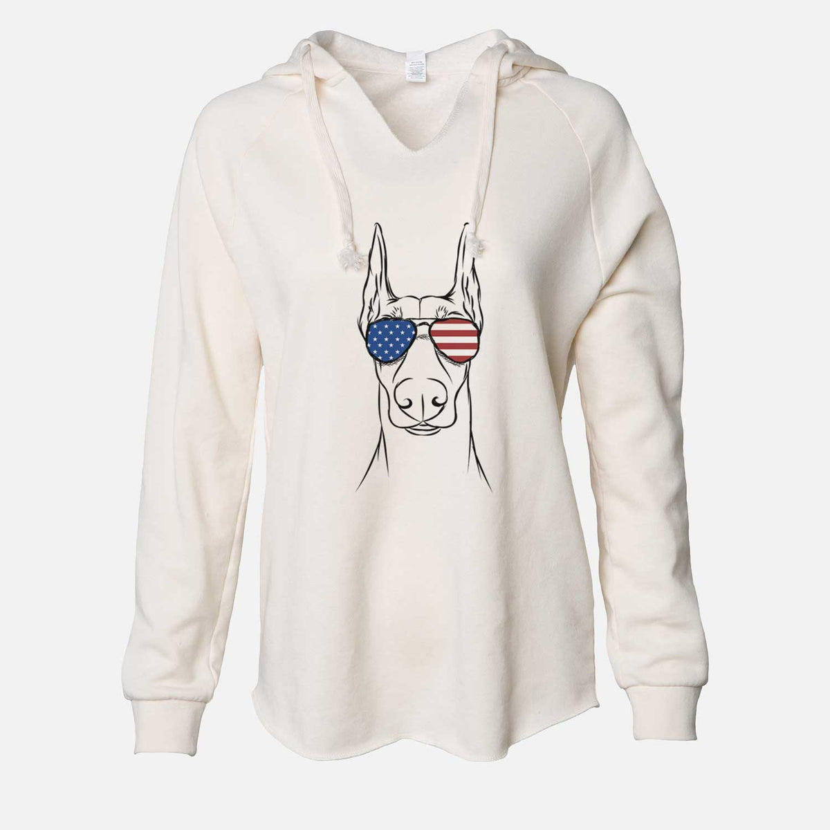 USA Duke the Doberman Pinscher - Cali Wave Hooded Sweatshirt