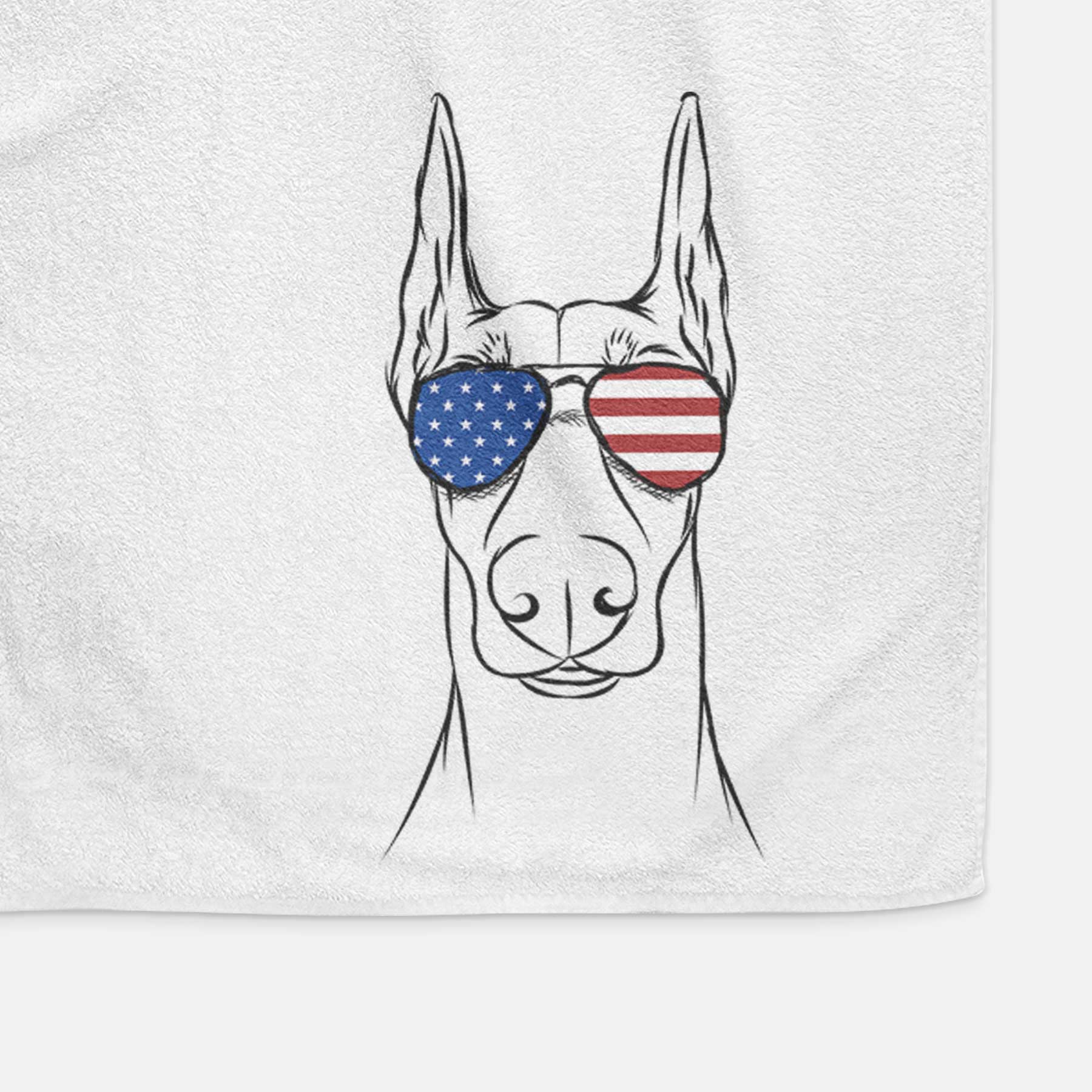 Duke the Doberman Pinscher Decorative Hand Towel