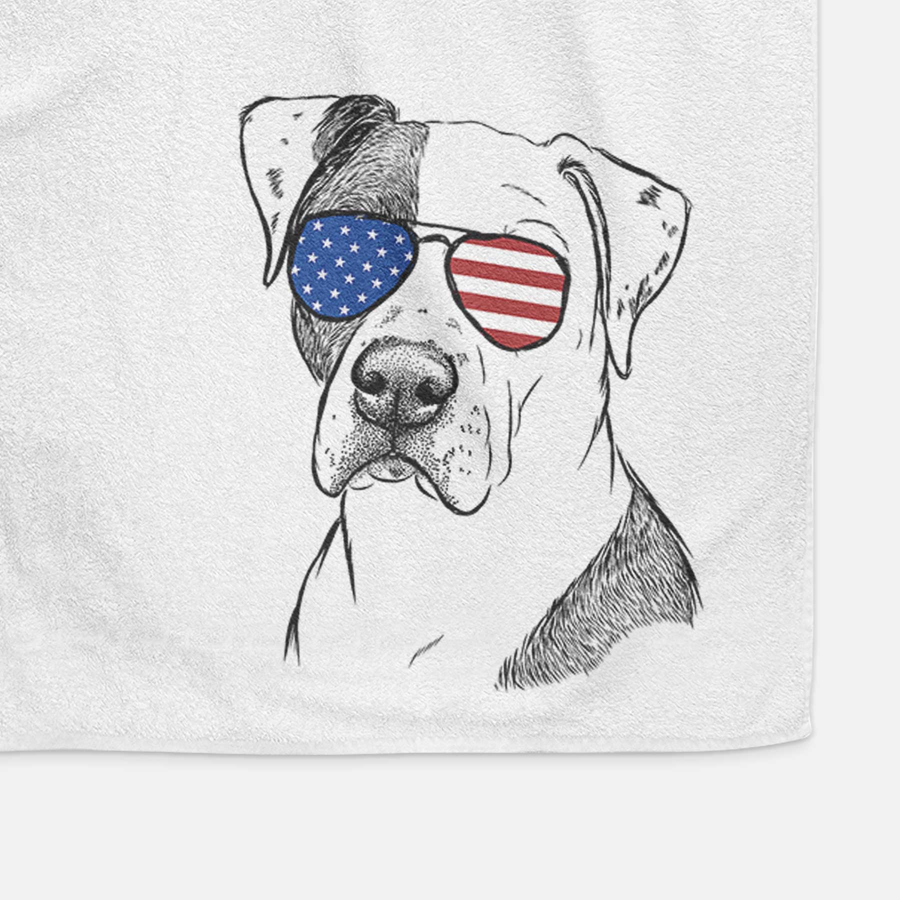 Duke the American Staffordshire Terrier Mix Decorative Hand Towel