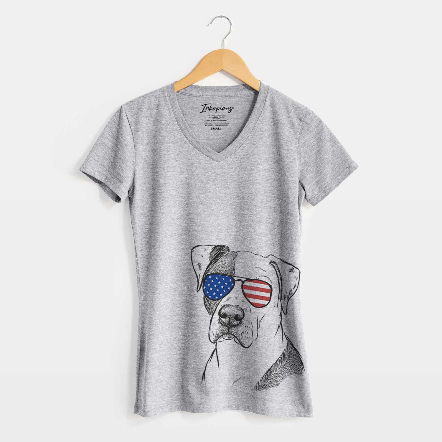 USA Duke the American Staffordshire Terrier Mix - Women's Perfect V-neck Shirt