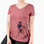 USA Duke the American Staffordshire Terrier Mix - Women's Perfect V-neck Shirt