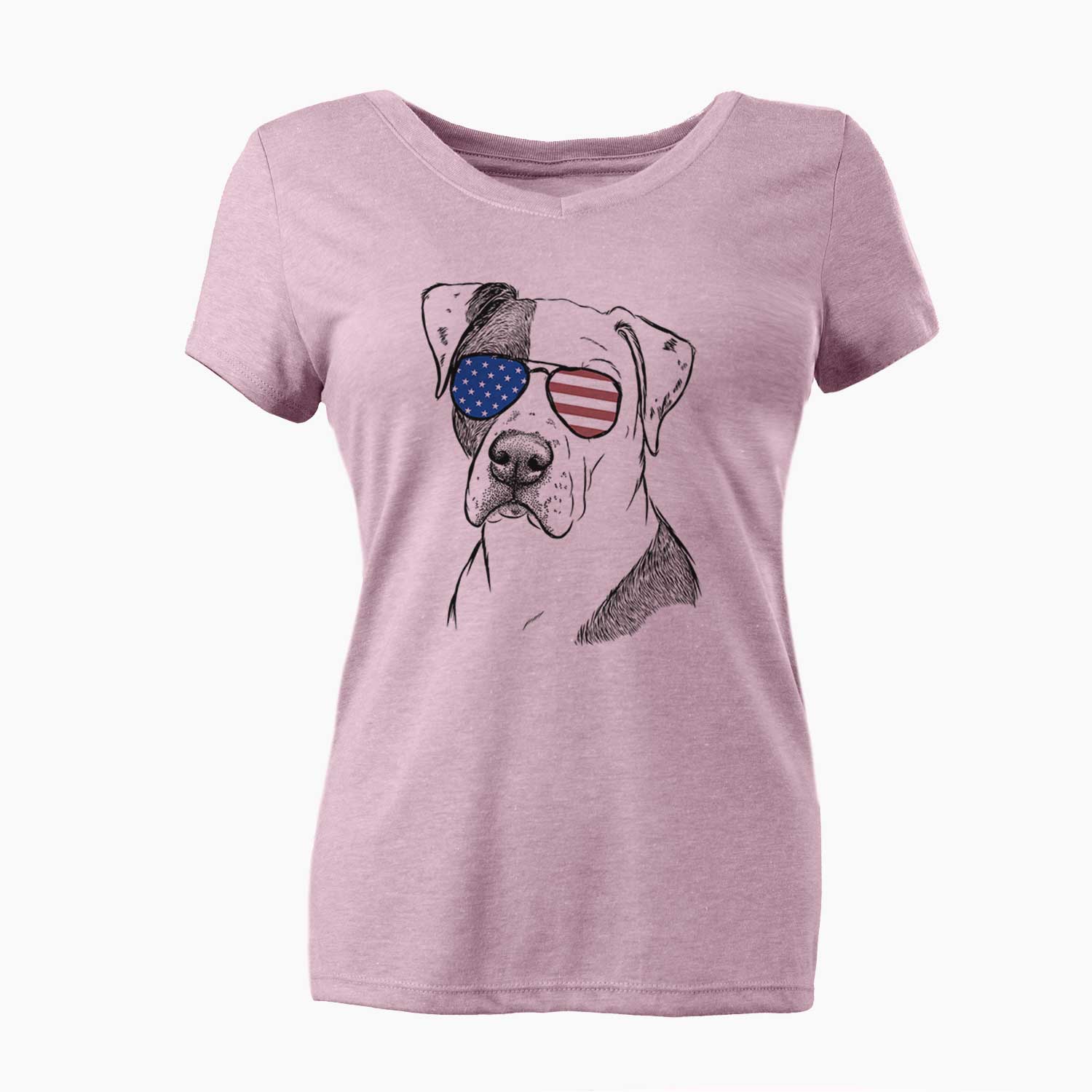 USA Duke the American Staffordshire Terrier Mix - Women's Perfect V-neck Shirt