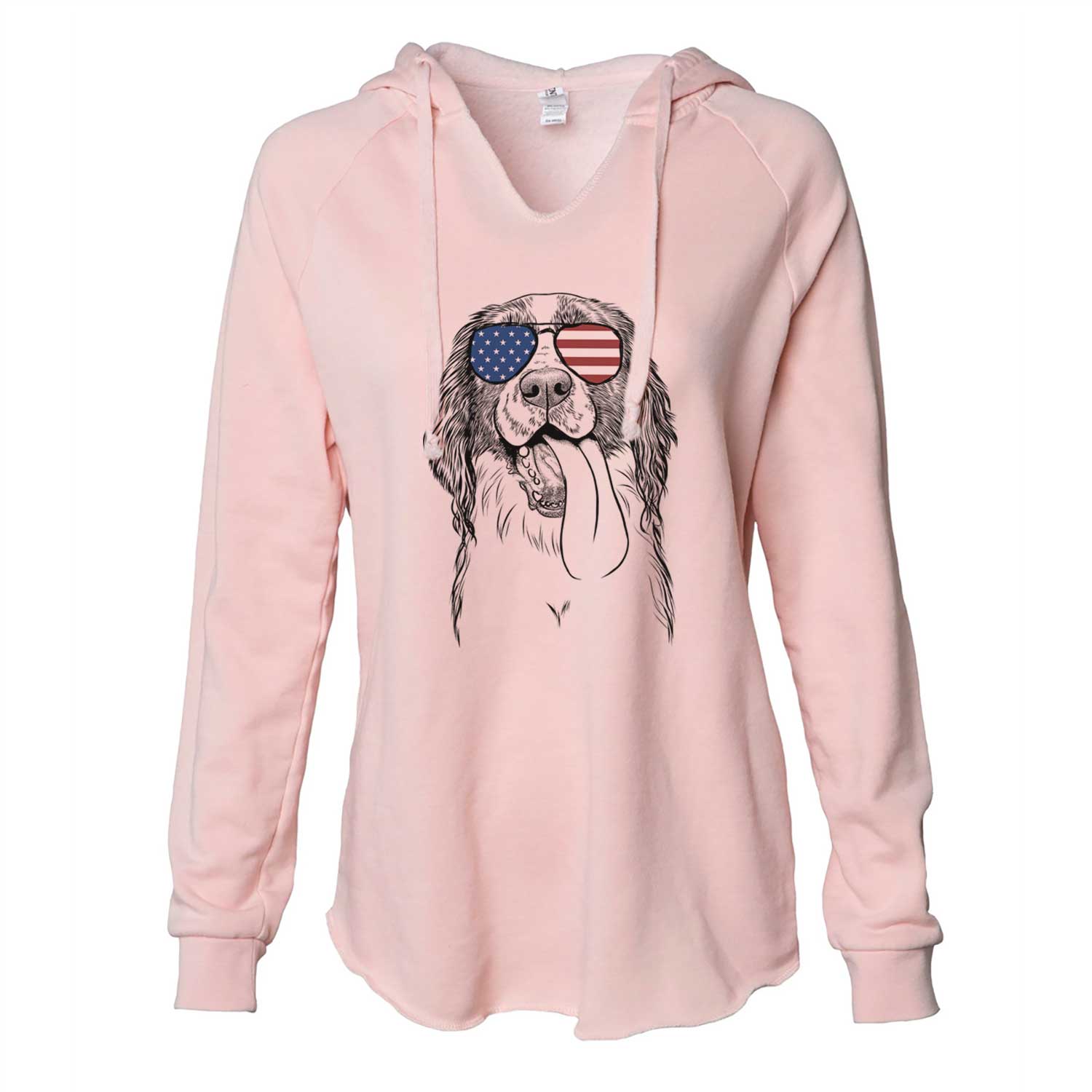 USA Duke the English Springer Spaniel - Cali Wave Hooded Sweatshirt