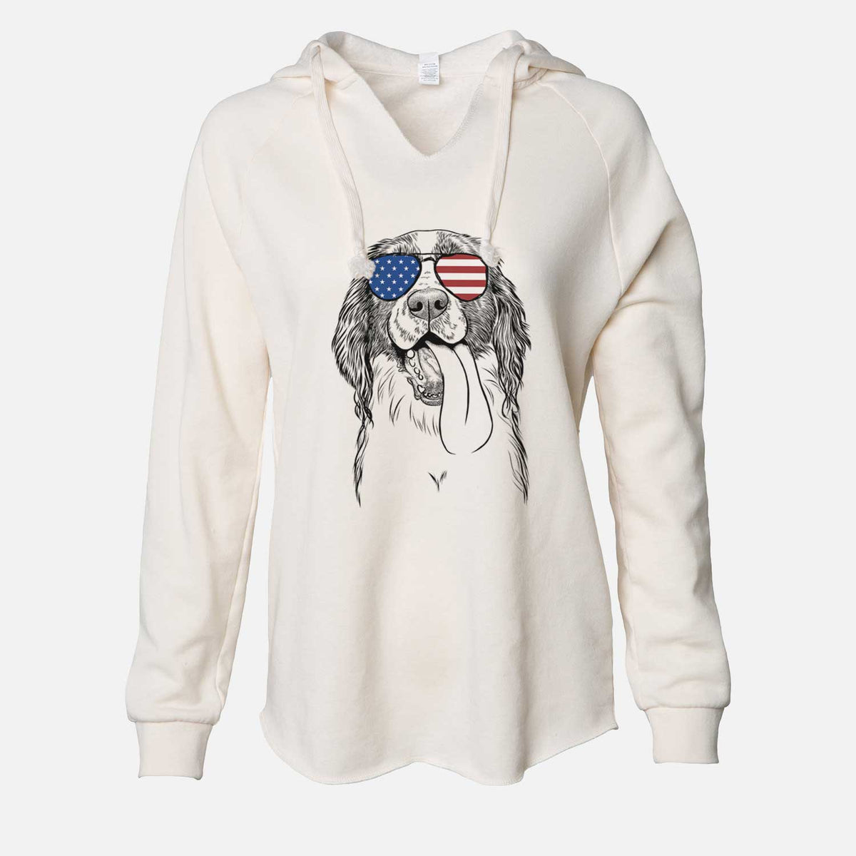 USA Duke the English Springer Spaniel - Cali Wave Hooded Sweatshirt
