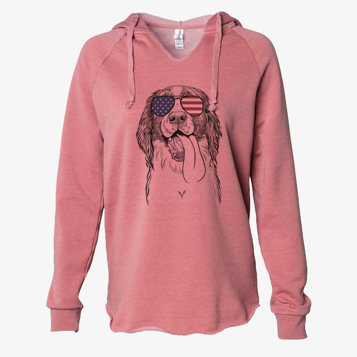 USA Duke the English Springer Spaniel - Cali Wave Hooded Sweatshirt