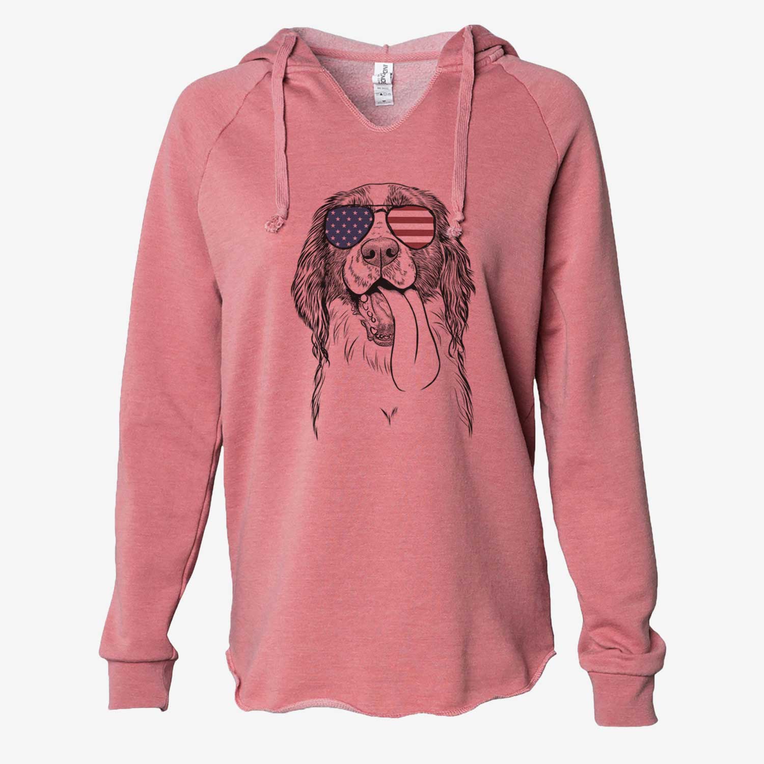 USA Duke the English Springer Spaniel - Cali Wave Hooded Sweatshirt