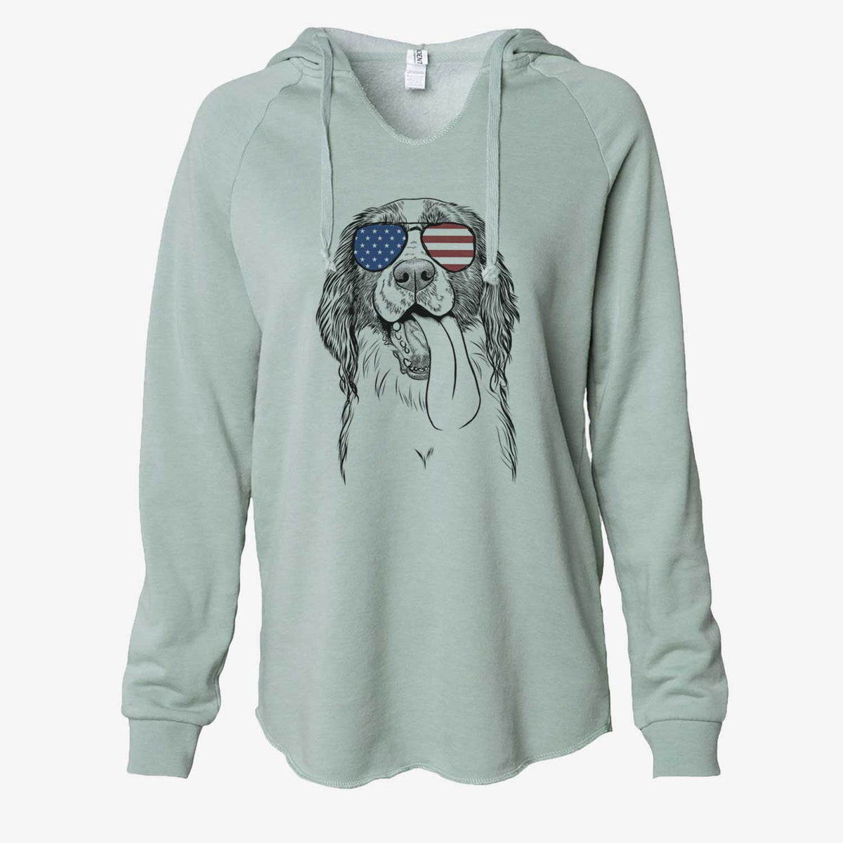 USA Duke the English Springer Spaniel - Cali Wave Hooded Sweatshirt