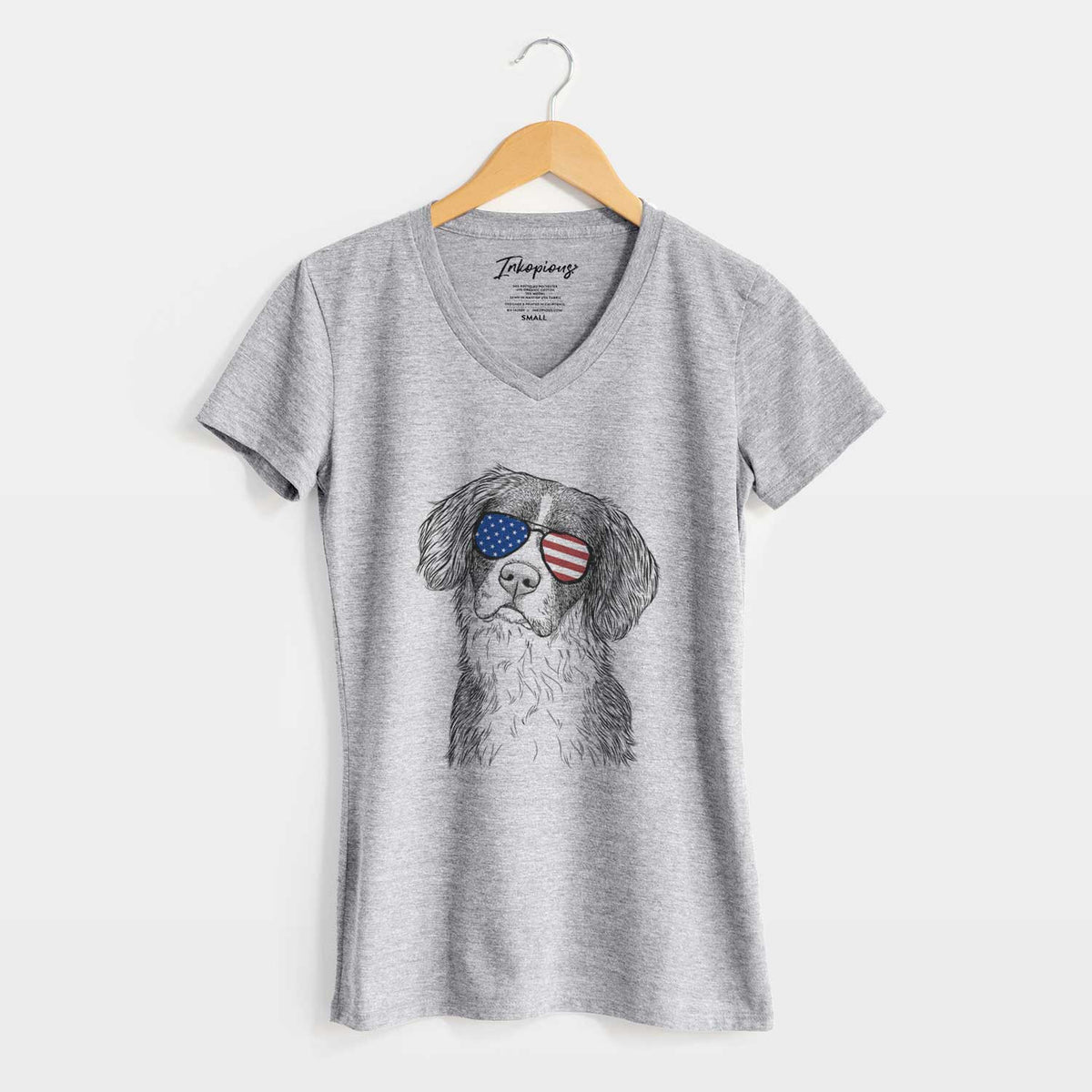 USA Dulce  the Drentsche Patrijshond - Women&#39;s Perfect V-neck Shirt