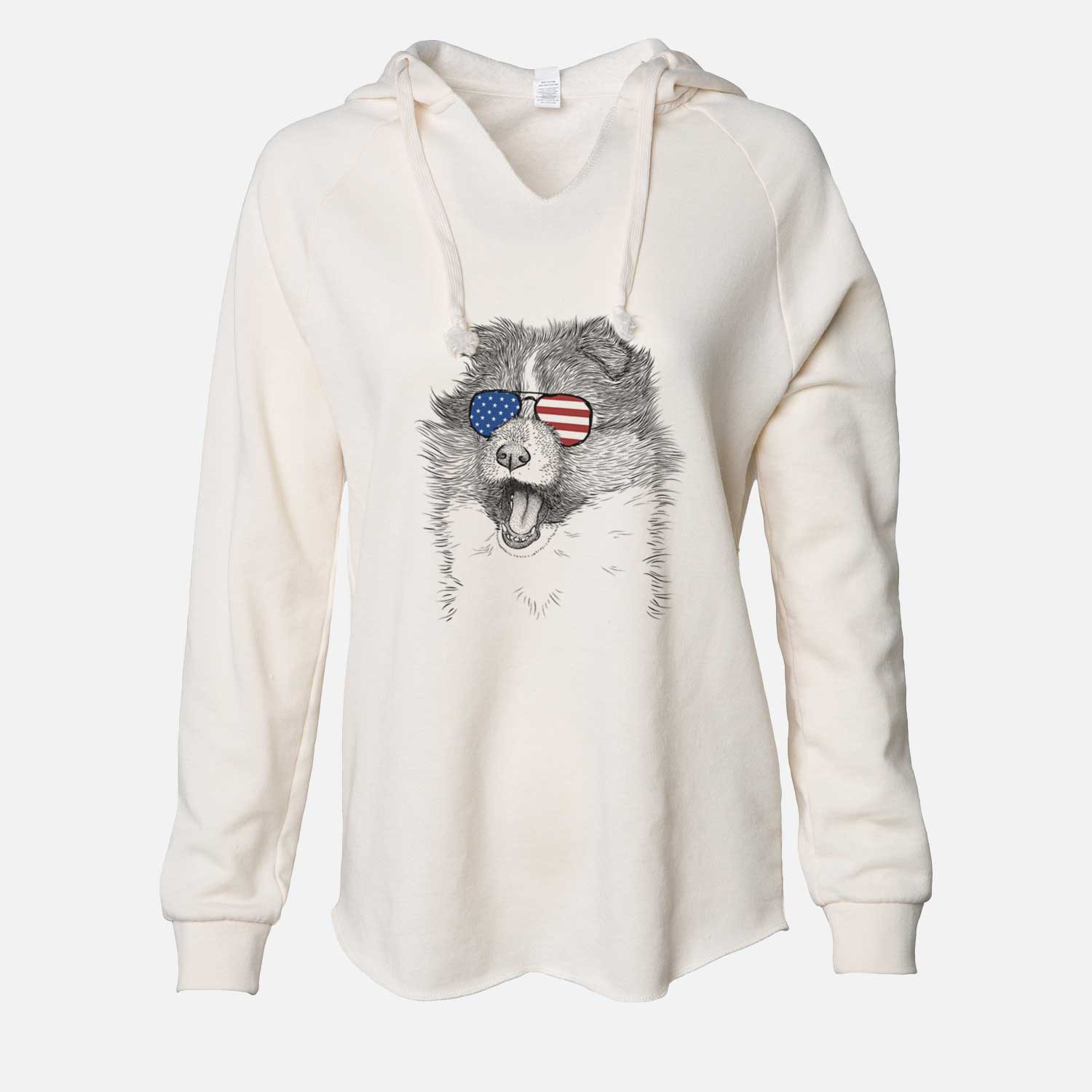 USA Dylan the Shetland Sheepdog - Cali Wave Hooded Sweatshirt