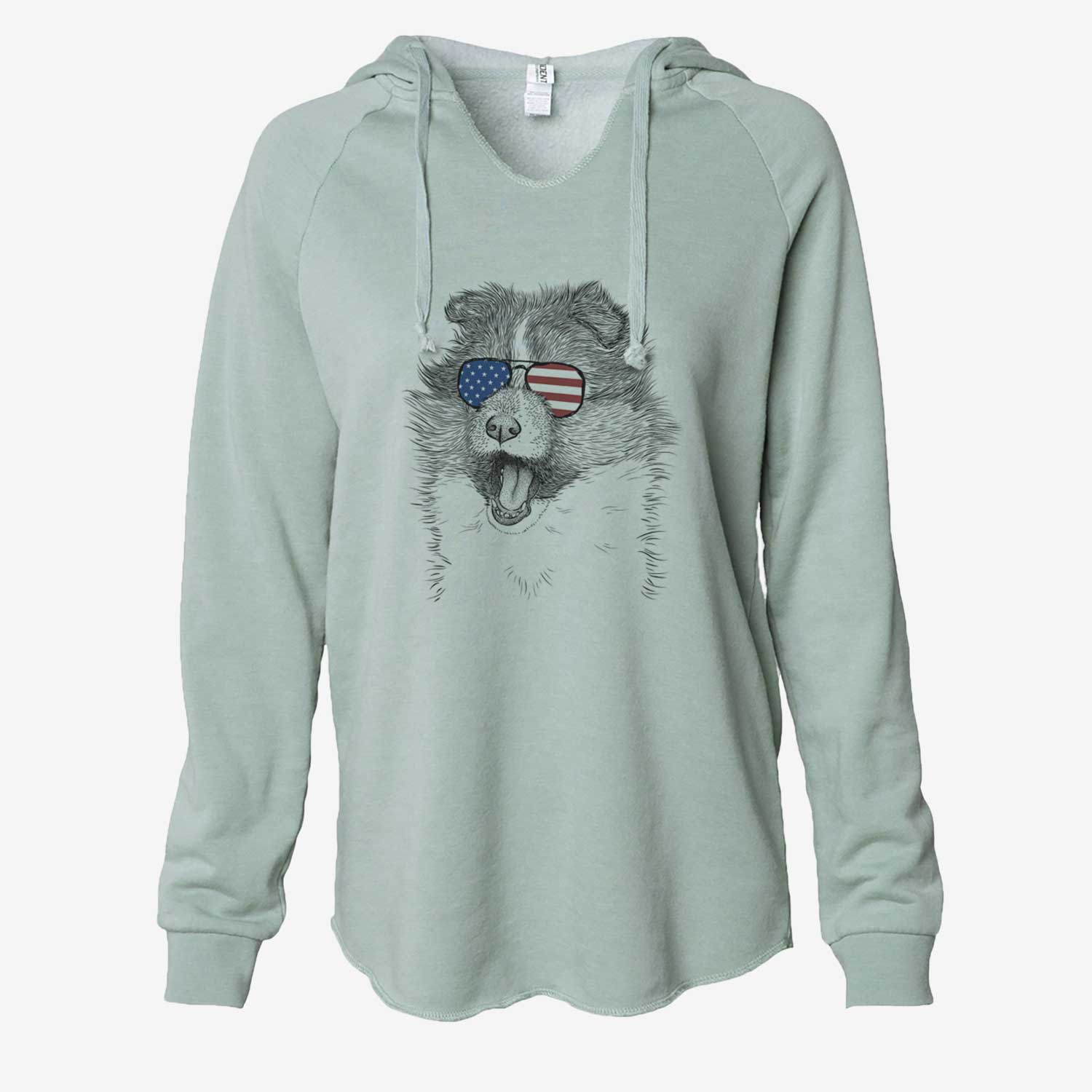 USA Dylan the Shetland Sheepdog - Cali Wave Hooded Sweatshirt