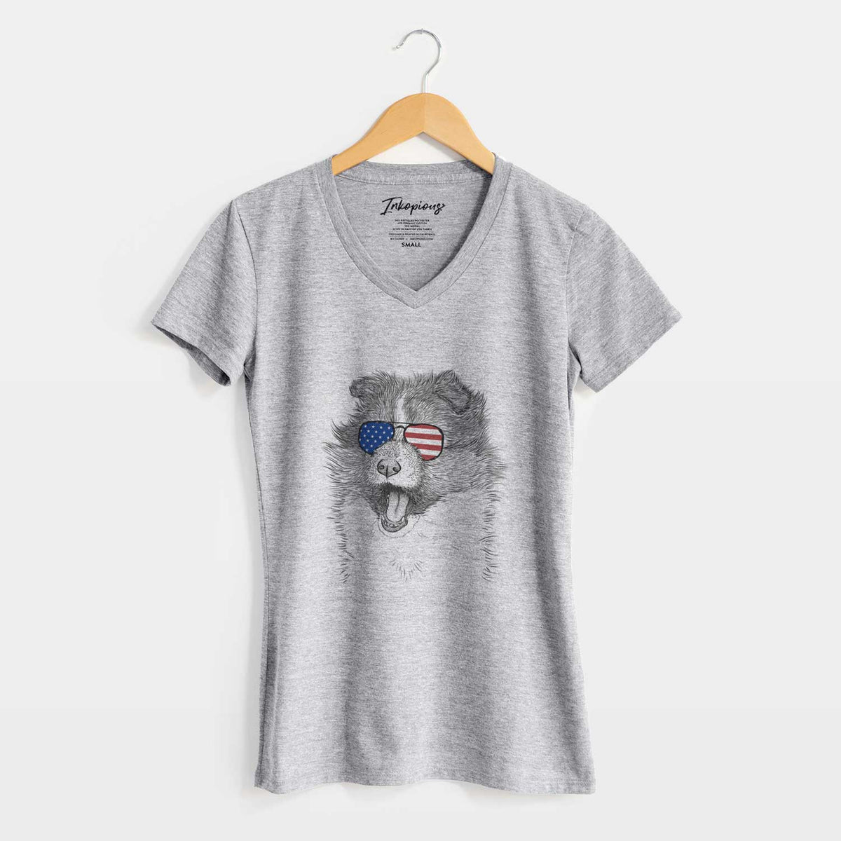 USA Dylan the Shetland Sheepdog - Women&#39;s Perfect V-neck Shirt