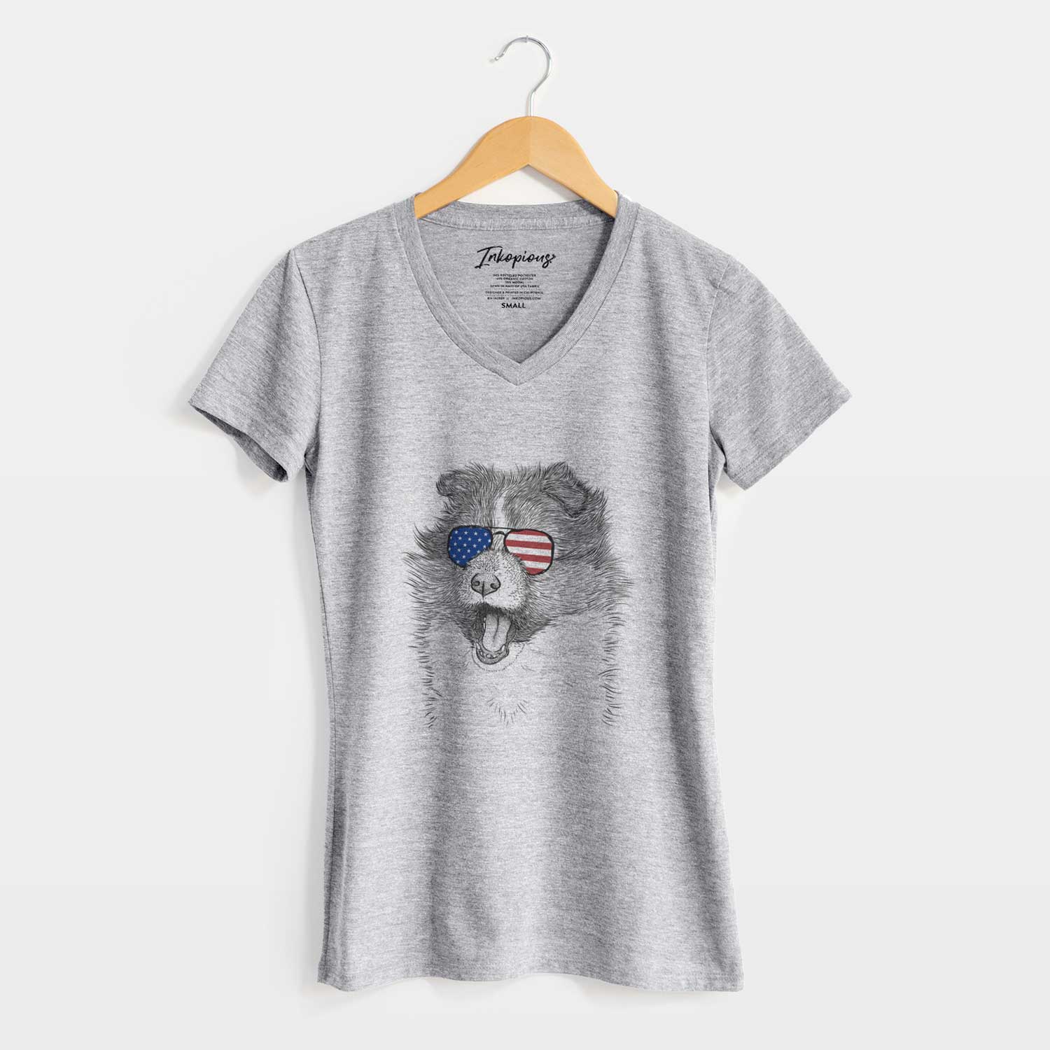 USA Dylan the Shetland Sheepdog - Women's Perfect V-neck Shirt