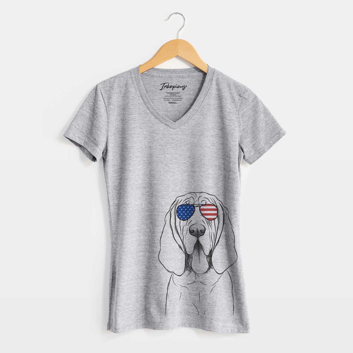 USA Earl the Bloodhound - Women's Perfect V-neck Shirt