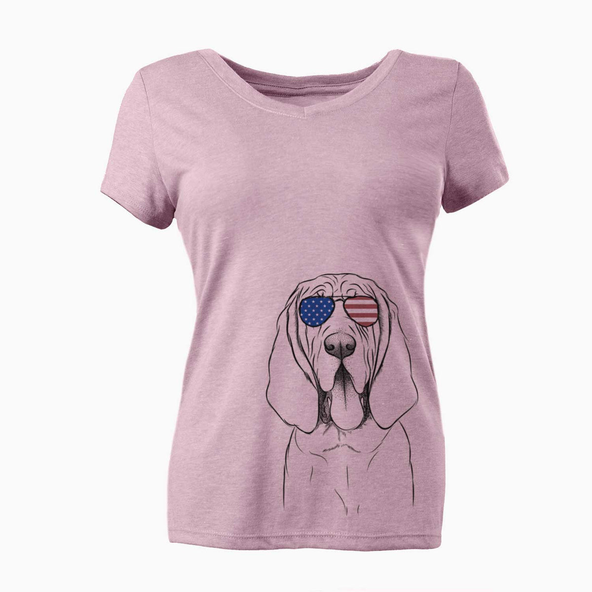 USA Earl the Bloodhound - Women's Perfect V-neck Shirt