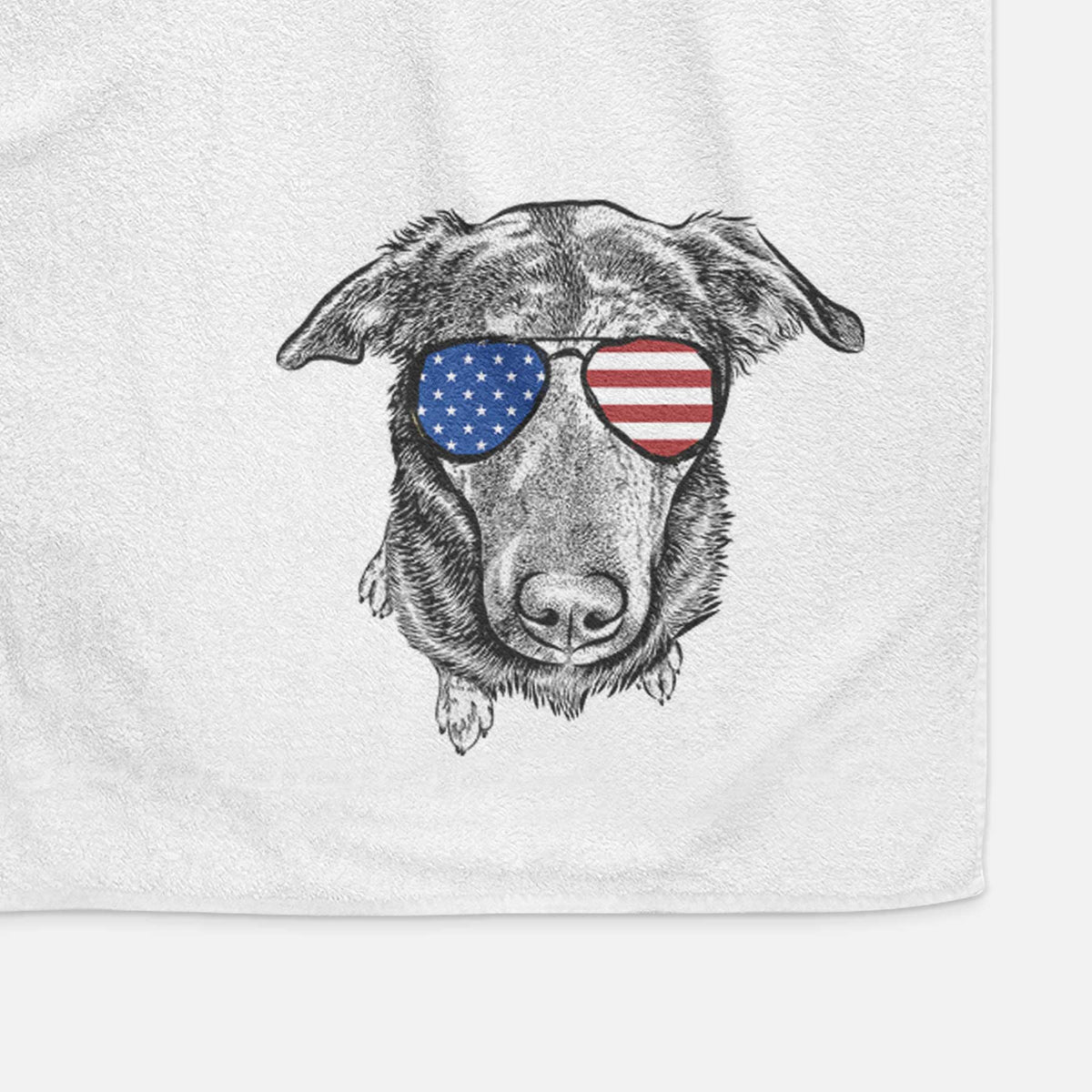 Echo the Pitbull Beagle Mix Decorative Hand Towel