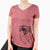 USA Ed the Tibetan Spaniel - Women's Perfect V-neck Shirt