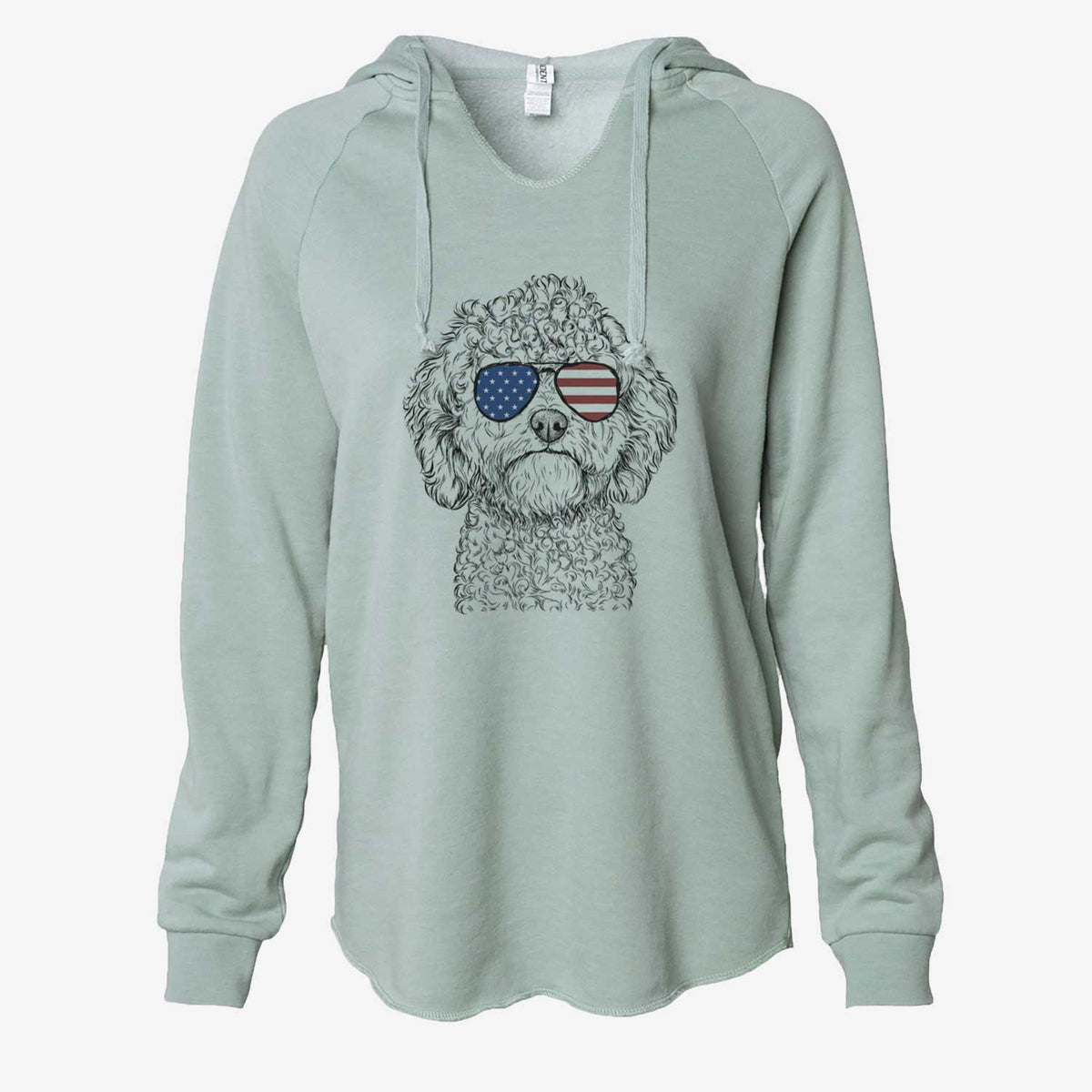 USA Edgar the Shihpoo - Cali Wave Hooded Sweatshirt