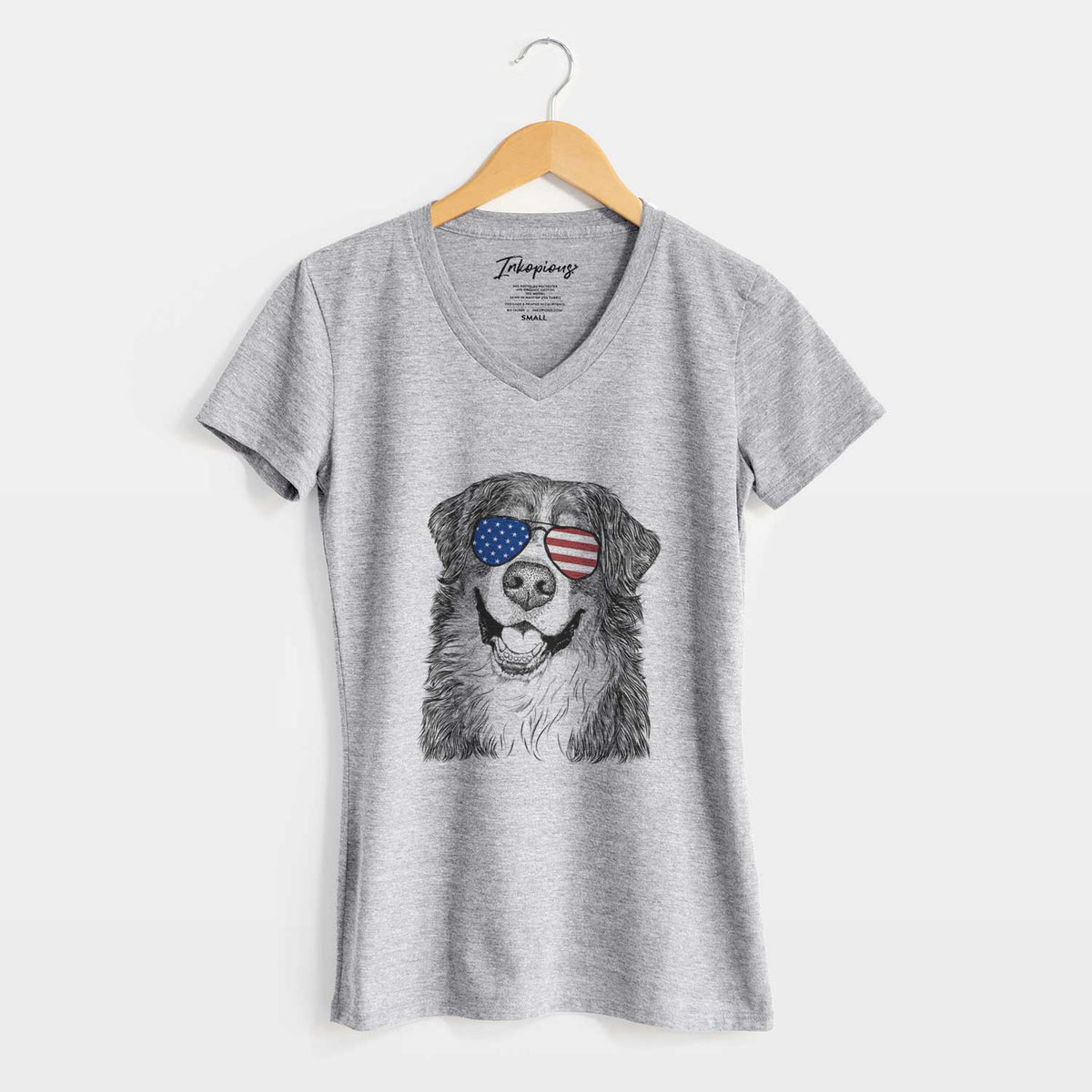 USA Eiger the Bernese Mountain Dog - Women&#39;s Perfect V-neck Shirt