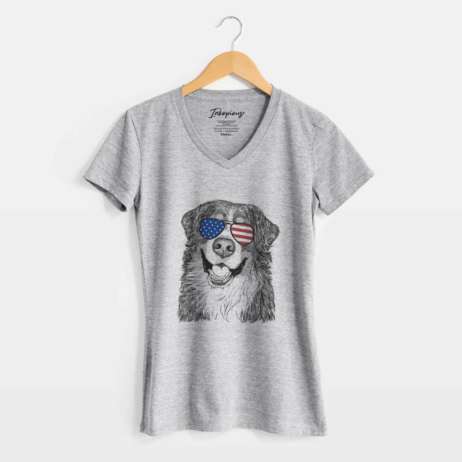 USA Eiger the Bernese Mountain Dog - Women's Perfect V-neck Shirt