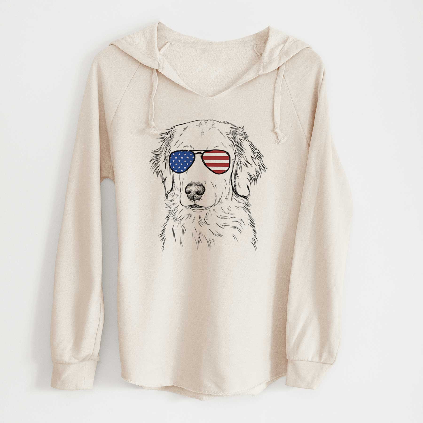 USA Eli the Golden Retriever - Cali Wave Hooded Sweatshirt