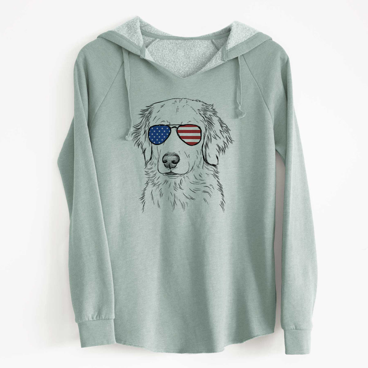 USA Eli the Golden Retriever - Cali Wave Hooded Sweatshirt