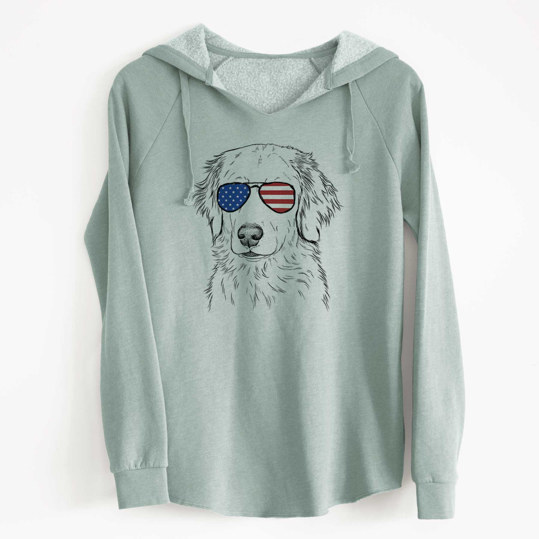USA Eli the Golden Retriever - Cali Wave Hooded Sweatshirt