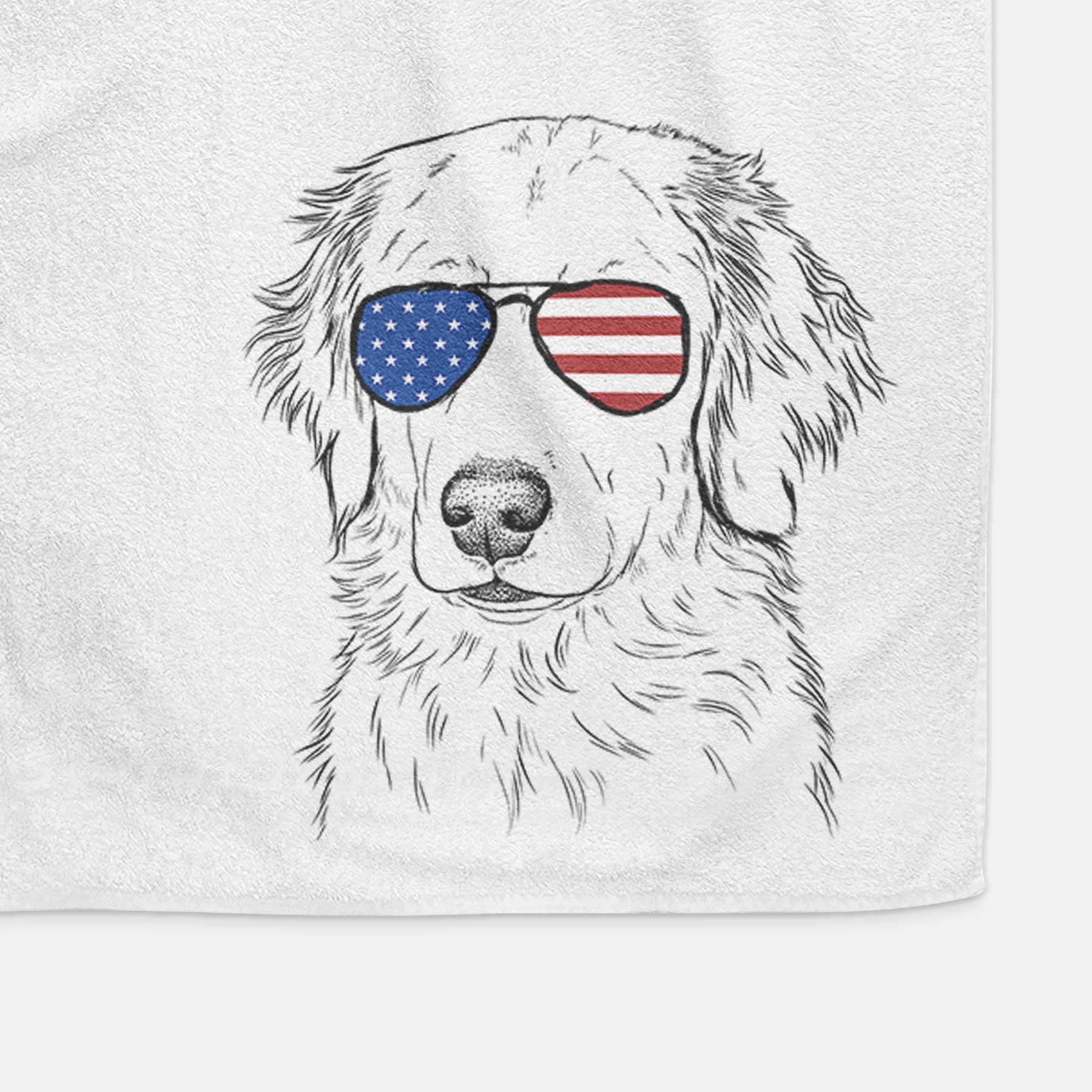 Eli the Golden Retriever Decorative Hand Towel