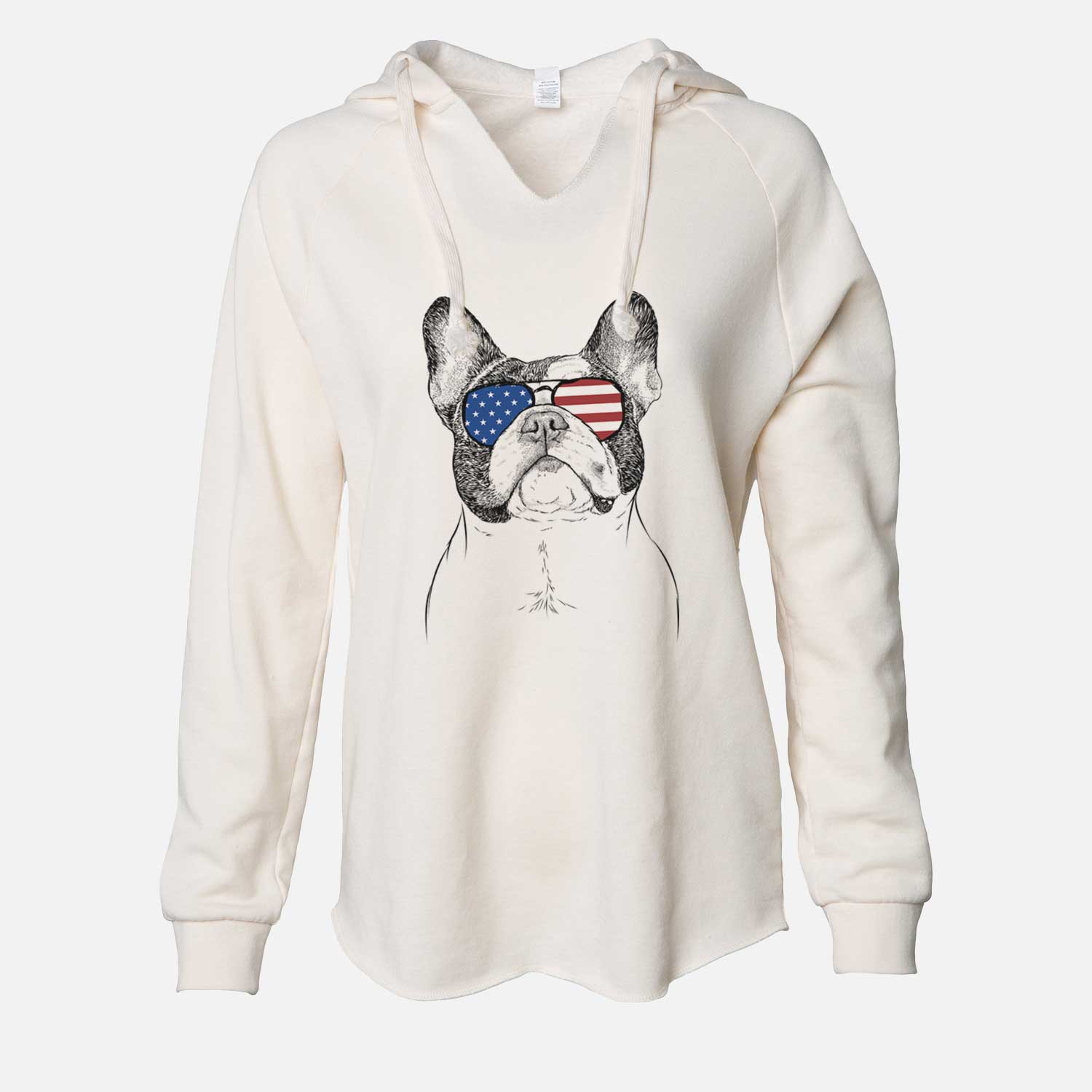 USA Ella the French Bulldog - Cali Wave Hooded Sweatshirt